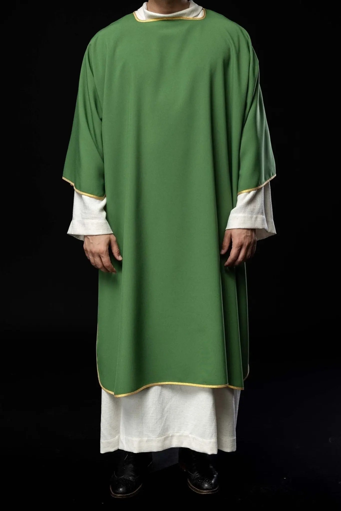 Plain Green Dalmatic with Gold Trim