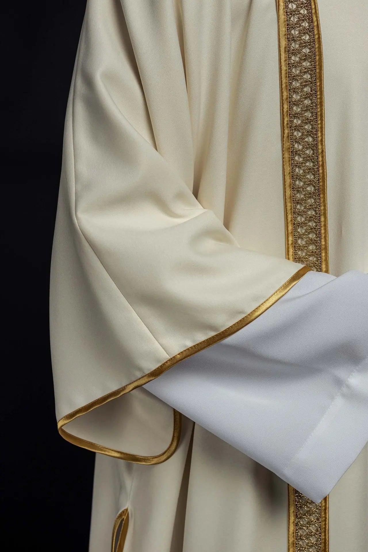 Ecru Dalmatic Decorated with Gold Bands