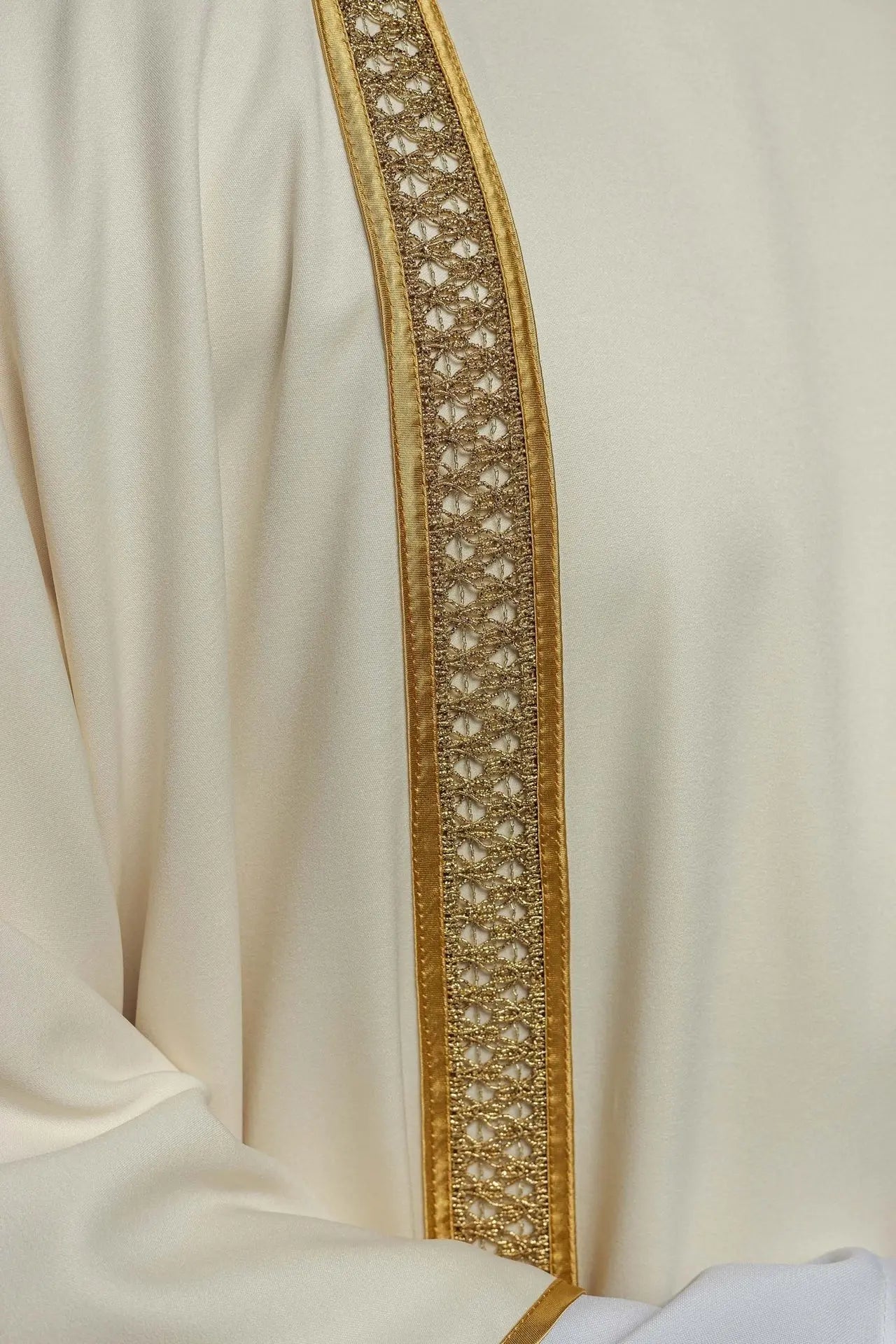 Ecru Dalmatic Decorated with Gold Bands