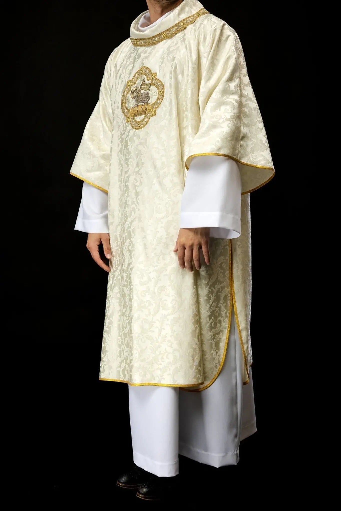 Dalmatic with Easter Lamb Embroidery on Decorative Fabric