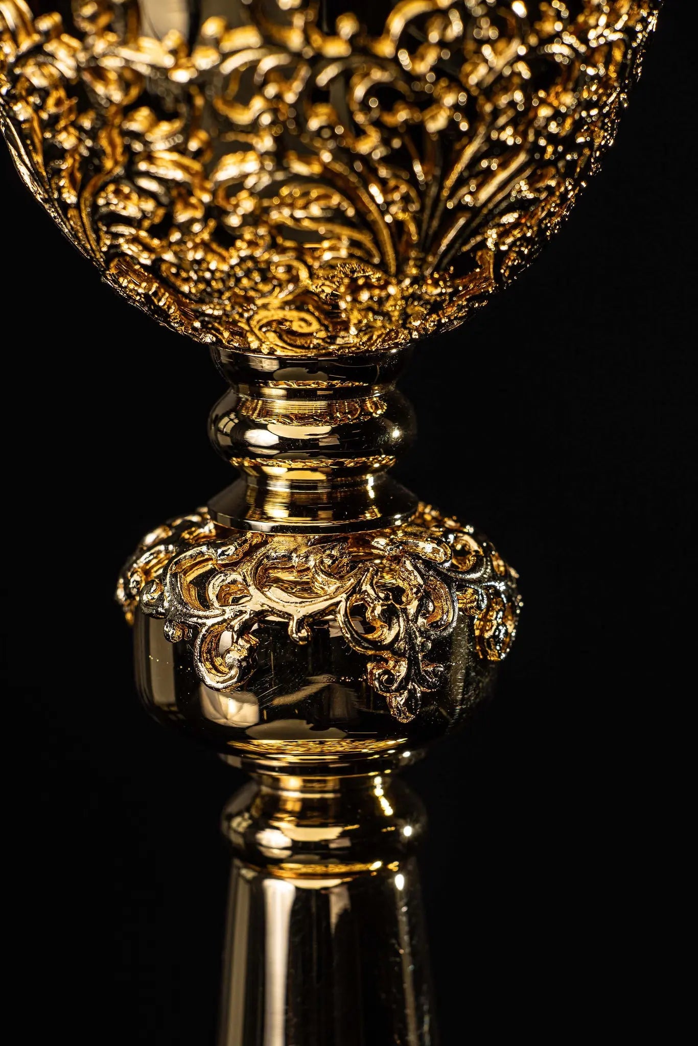 Handmade Gold-Plated Chalice with Imitation Sapphires - HAFTINA ATELIER
