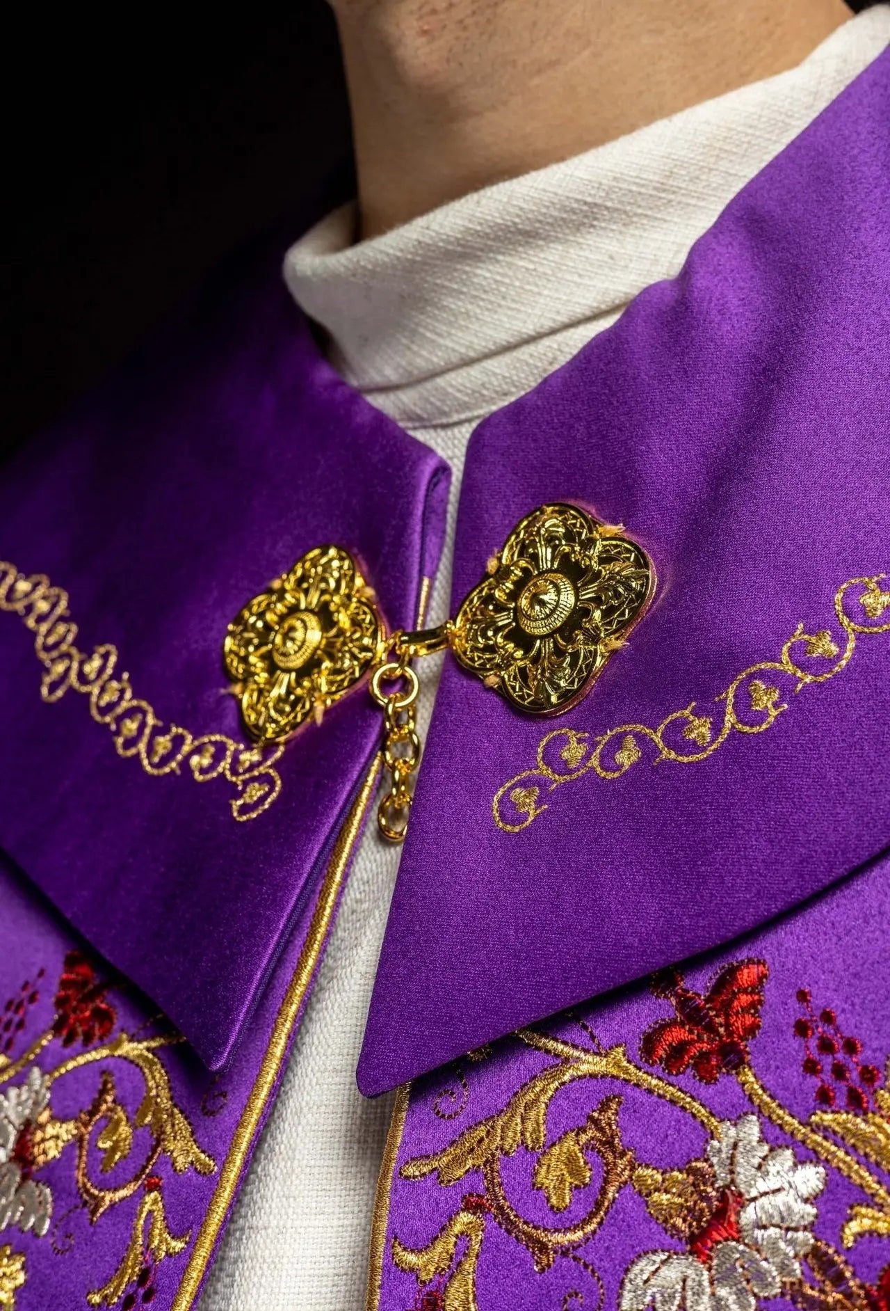 Cape eucharistique monogramme PX en violet