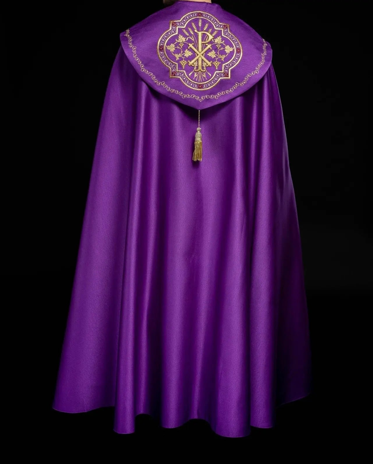 Cape eucharistique monogramme PX en violet