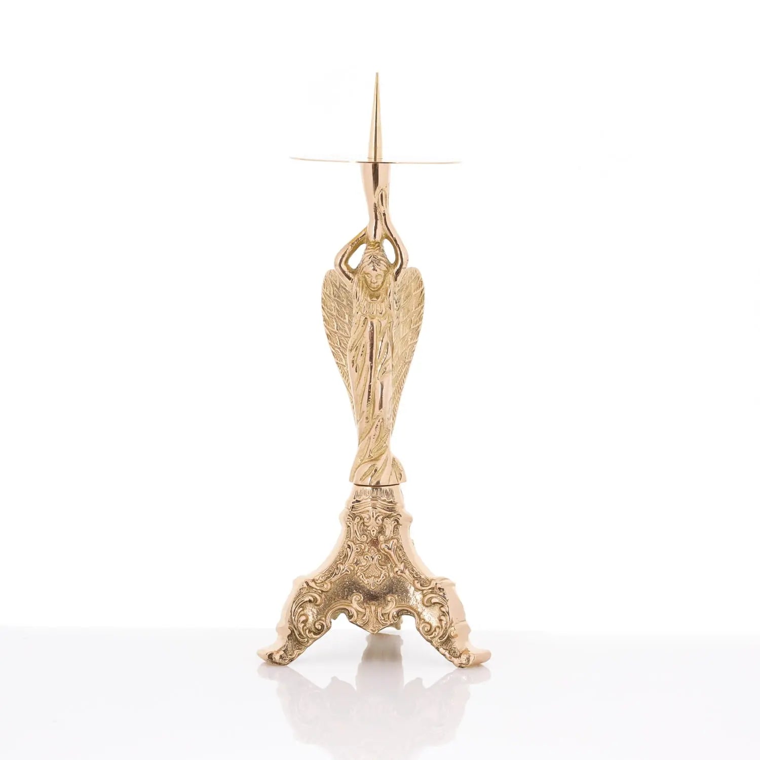 Chandelier d'autel en laiton avec poignée ange – 27 cm