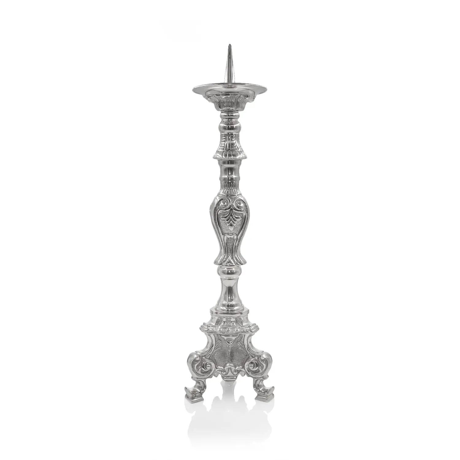Chandelier d'autel en laiton nickelé – 45 cm