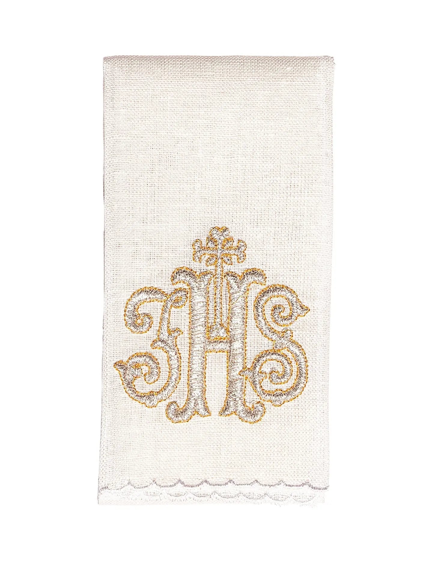Linen chalice linen with IHS embroidery - HAFTINA ATELIER