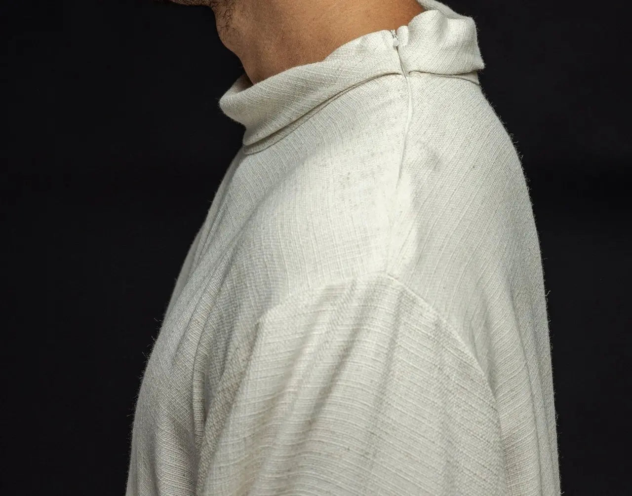 Linen priest's alb in natural weave fabric