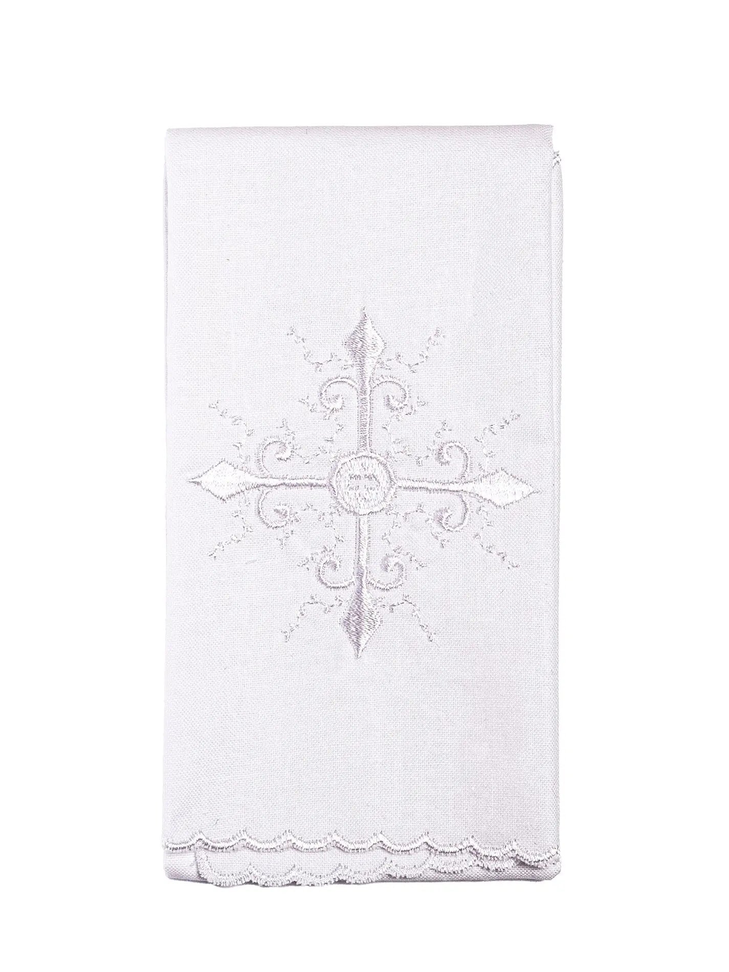 Linen chalice linen with silver embroidery