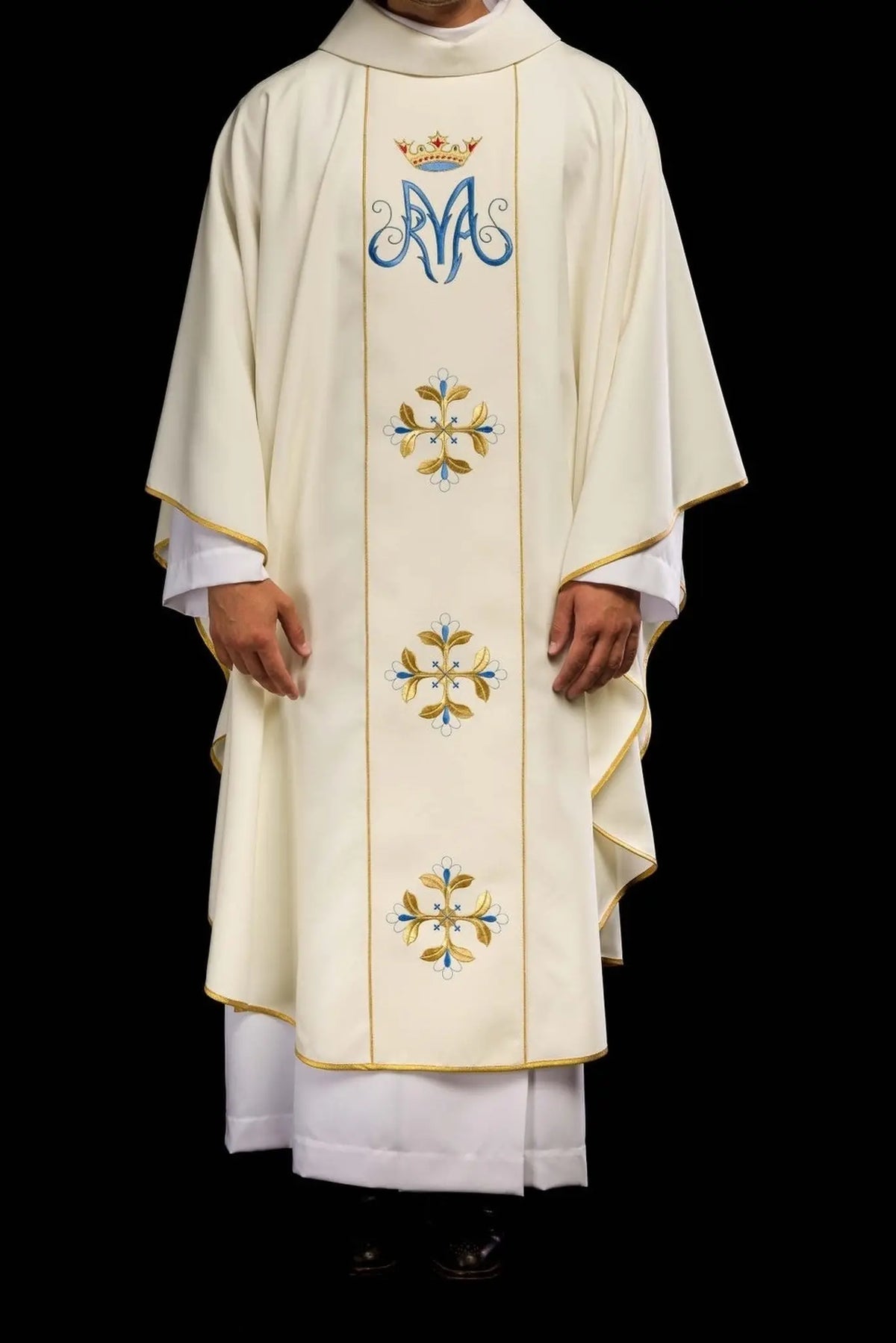 Marian liturgical chasuble with belt