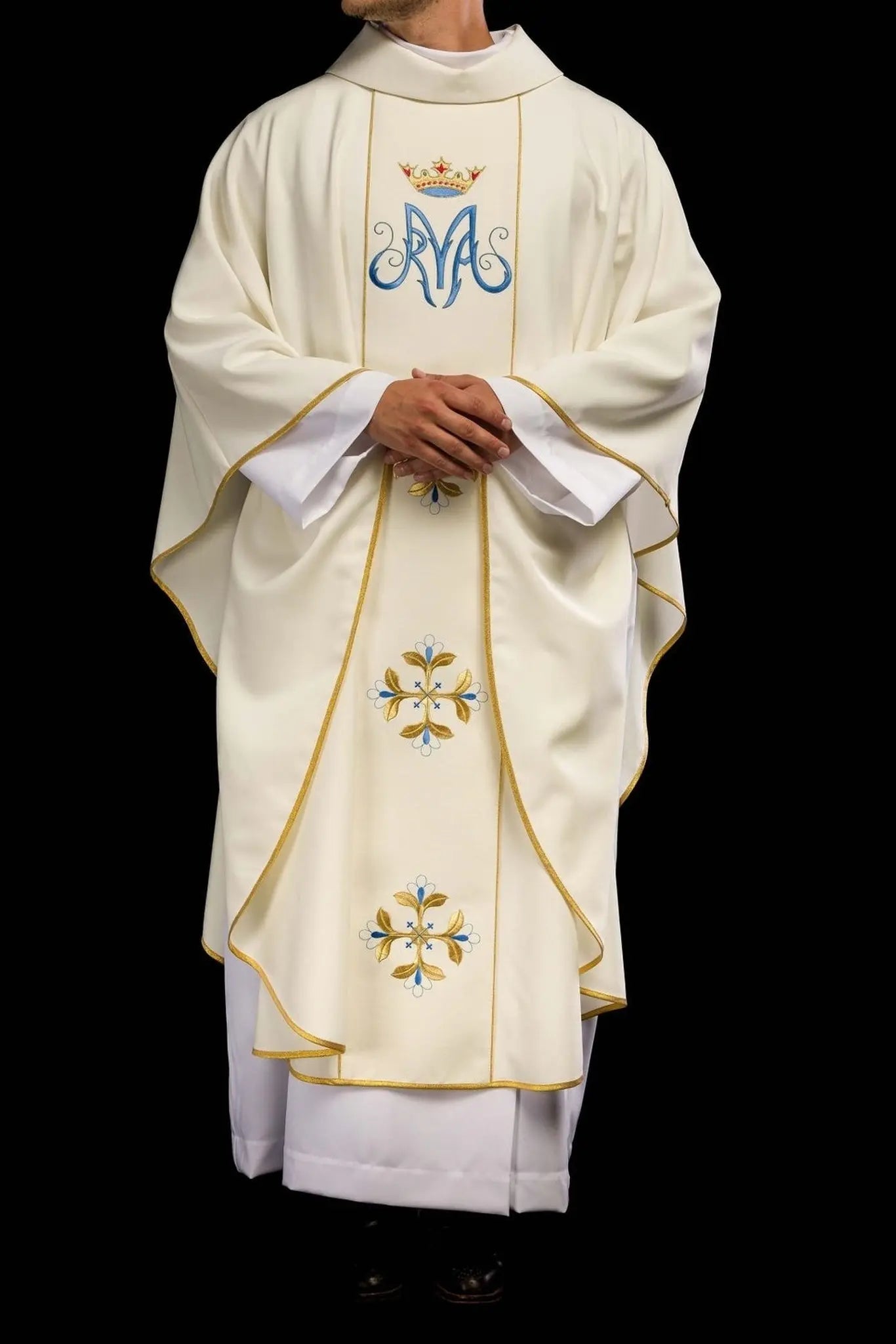 Marian liturgical chasuble with belt