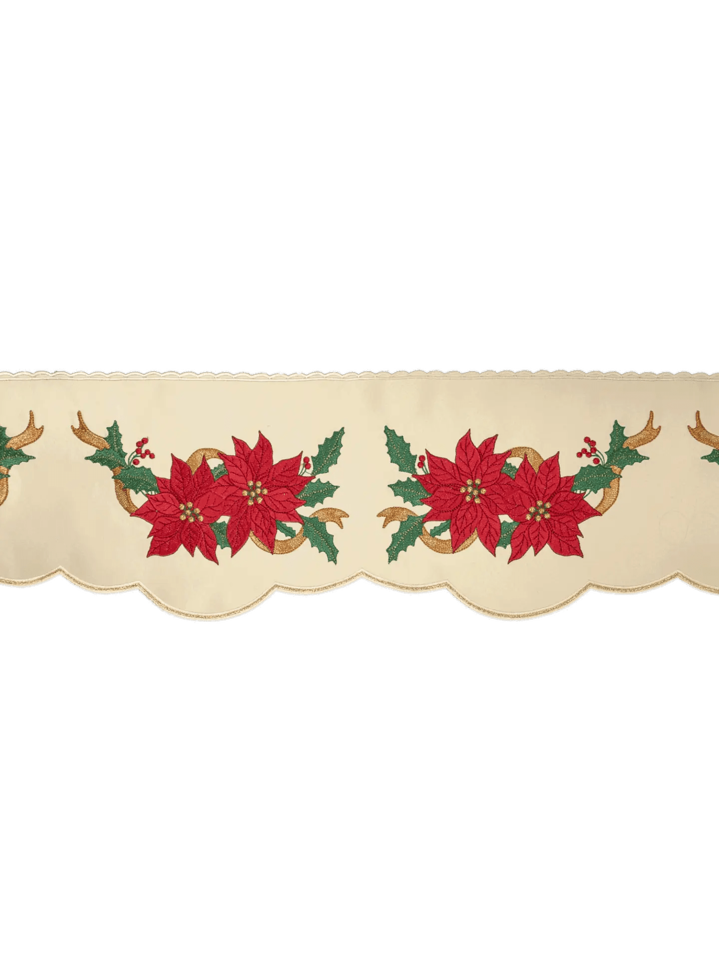 Mètre avec broderie devant Étoile de Bethléem écru