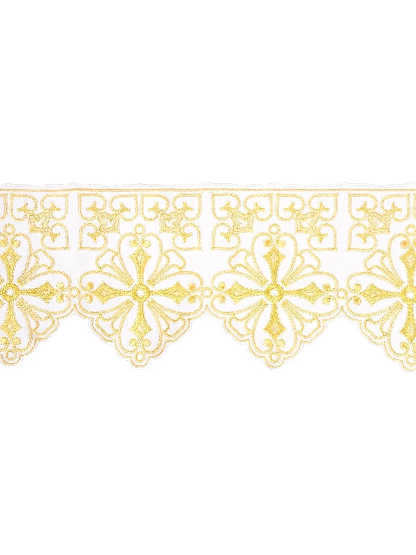 Mètre avec broderie frontale Rosace Blanche