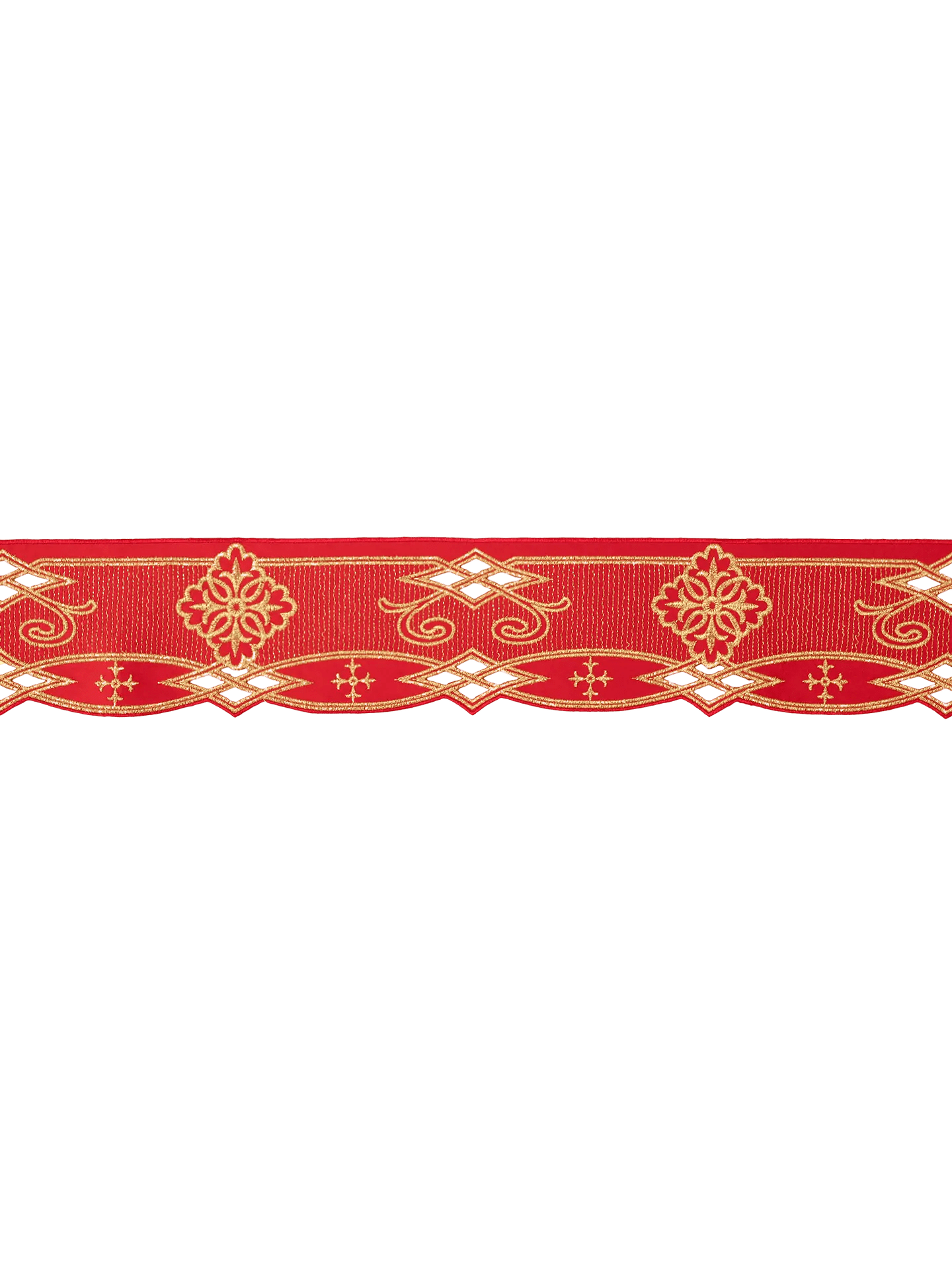 Mètre avec broderie avant Rosace Rouge