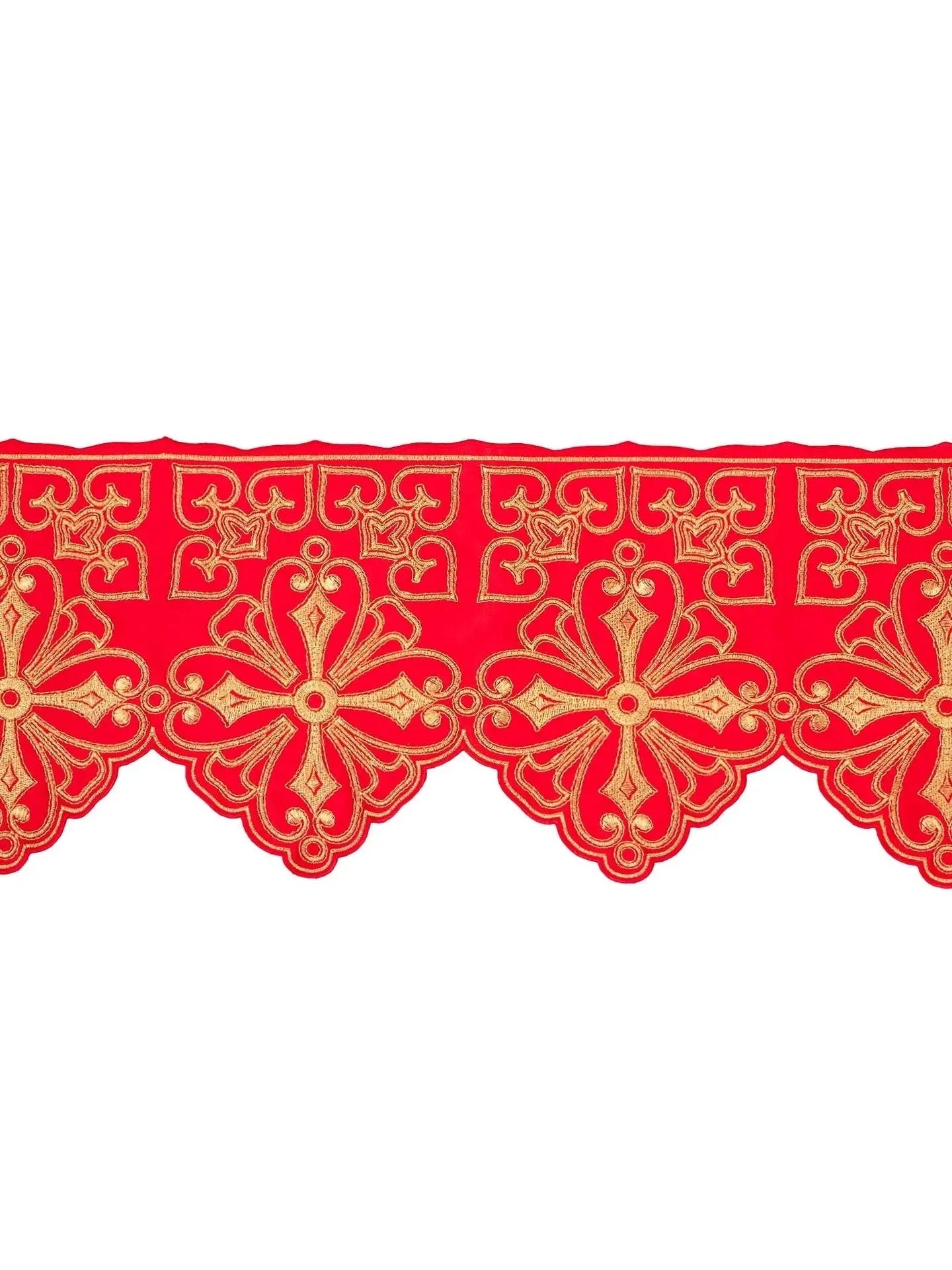 Mètre avec broderie avant Rosace Rouge