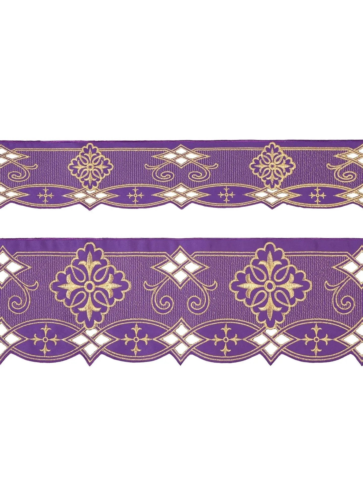 Metre with front embroidery Rosette Purple