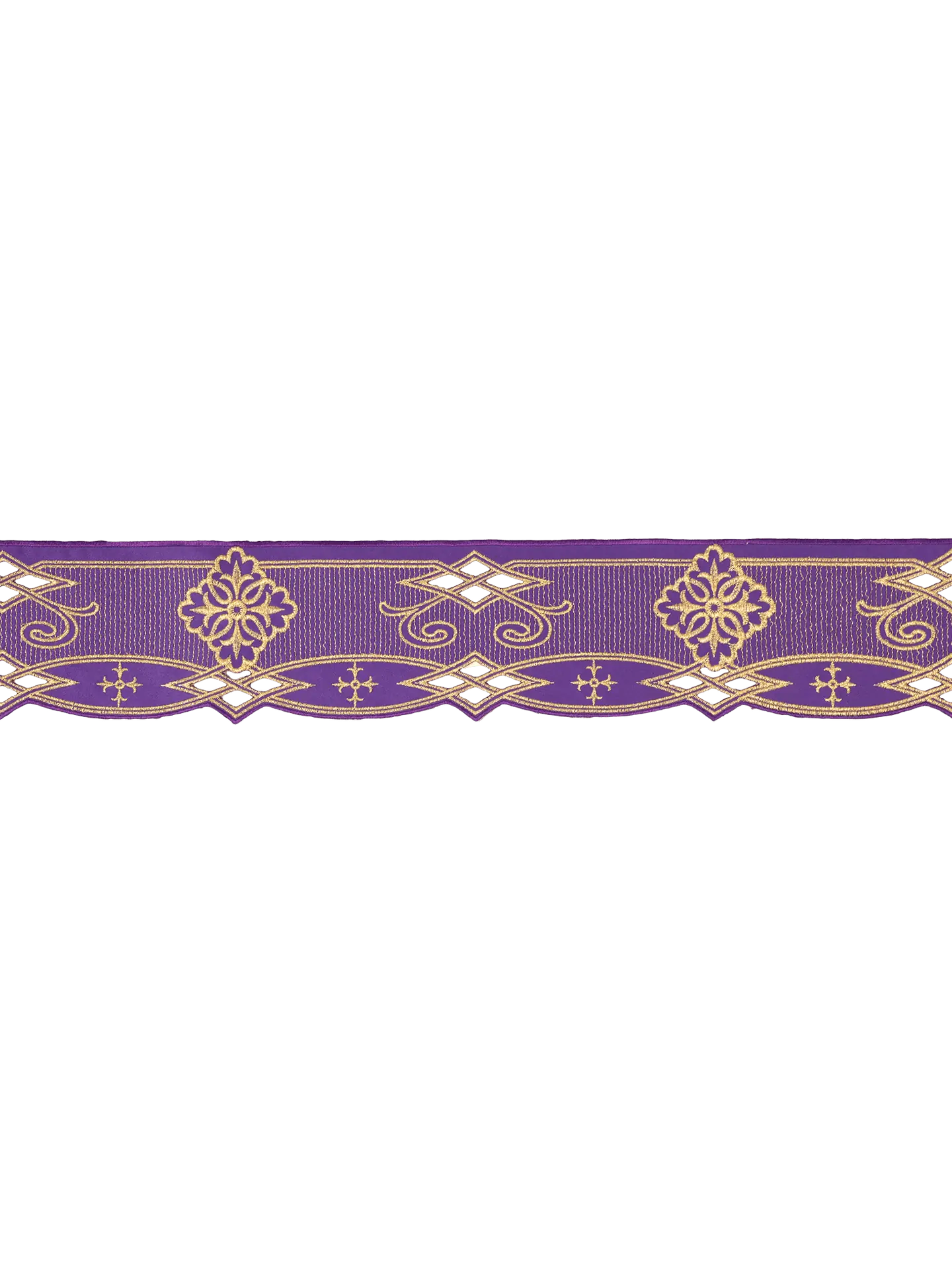Metre with front embroidery Rosette Purple
