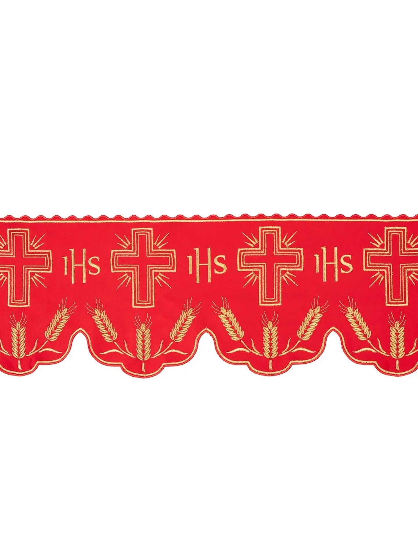 Mètre avec monogramme IHS en vert avec motif de croix