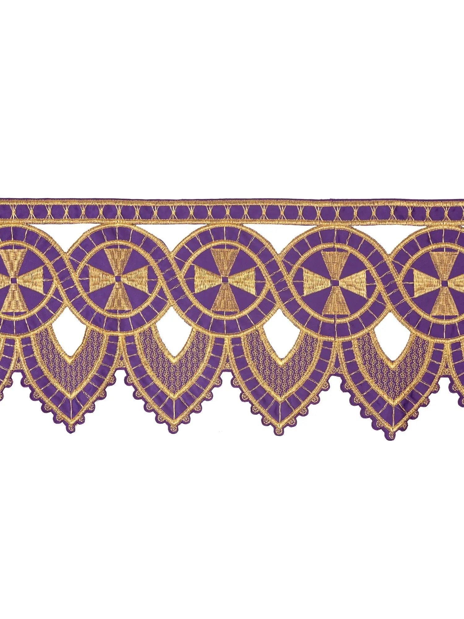 Metre with front embroidery Cross Purple - HAFTINA ATELIER