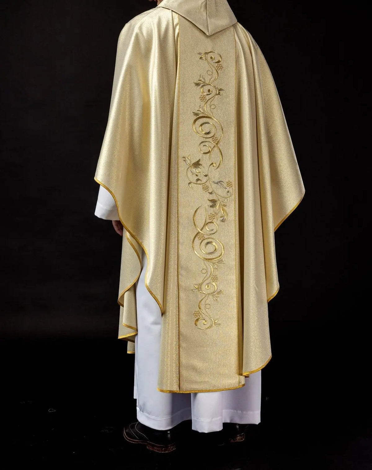 Glittering chasuble with the image of the Holy Family