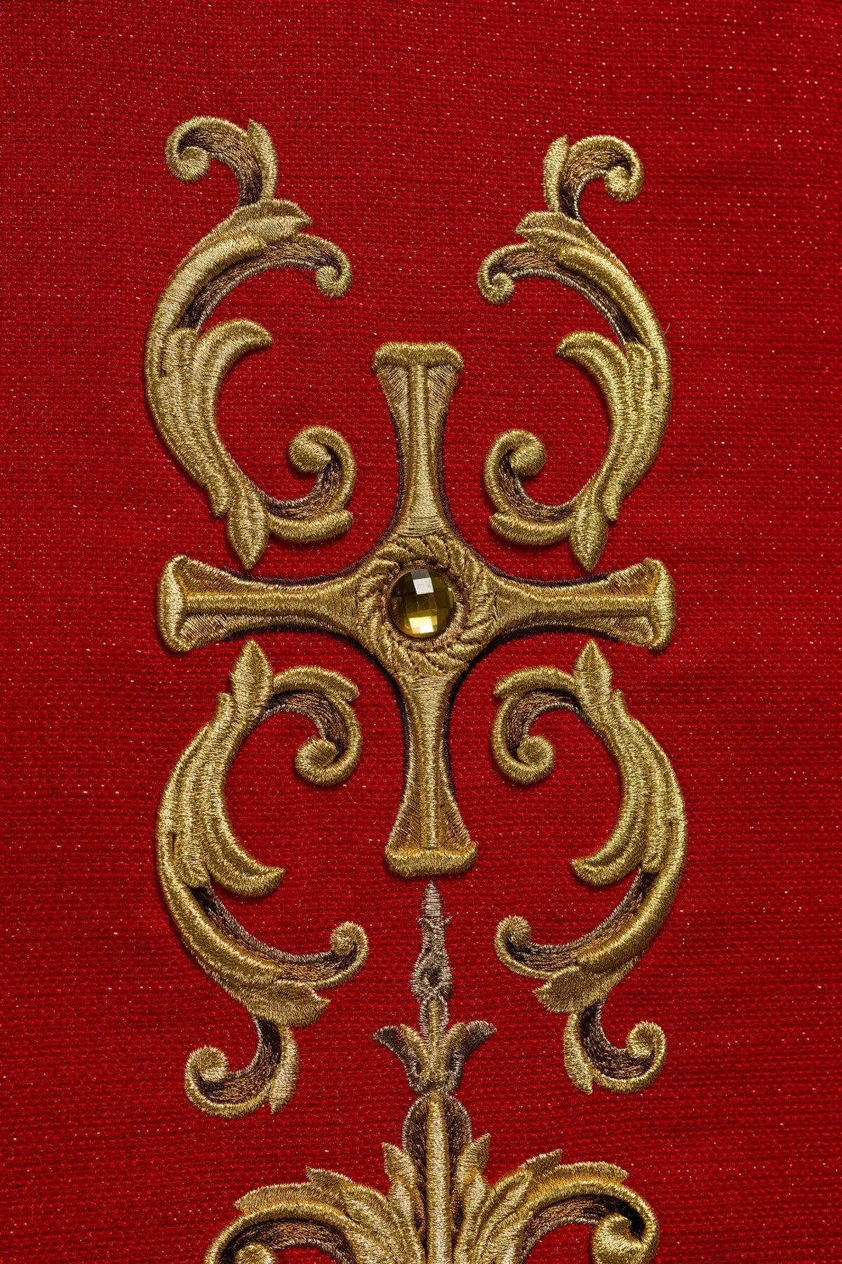 Richly Embroidered Chasuble Featuring Saint Florian