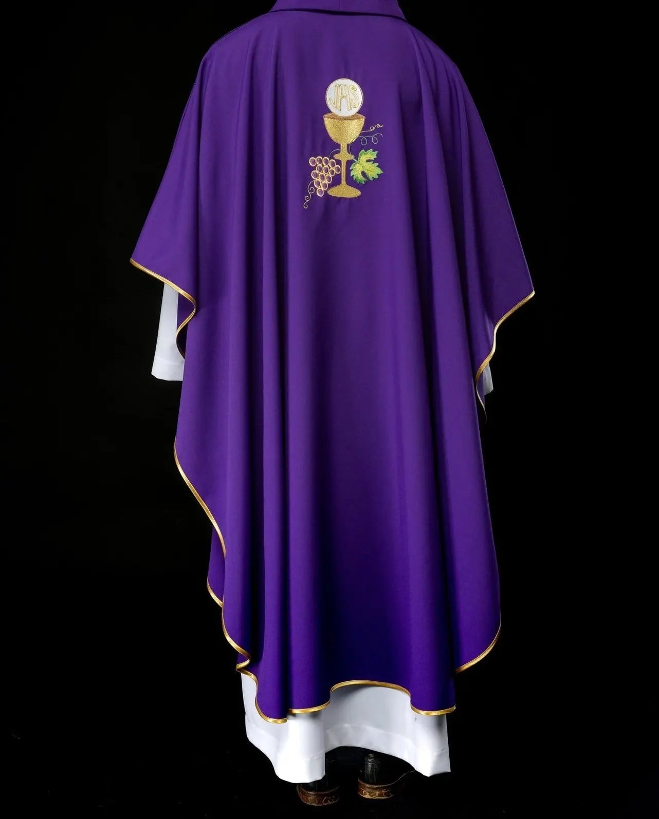 Chasuble violette Calice et raisin
