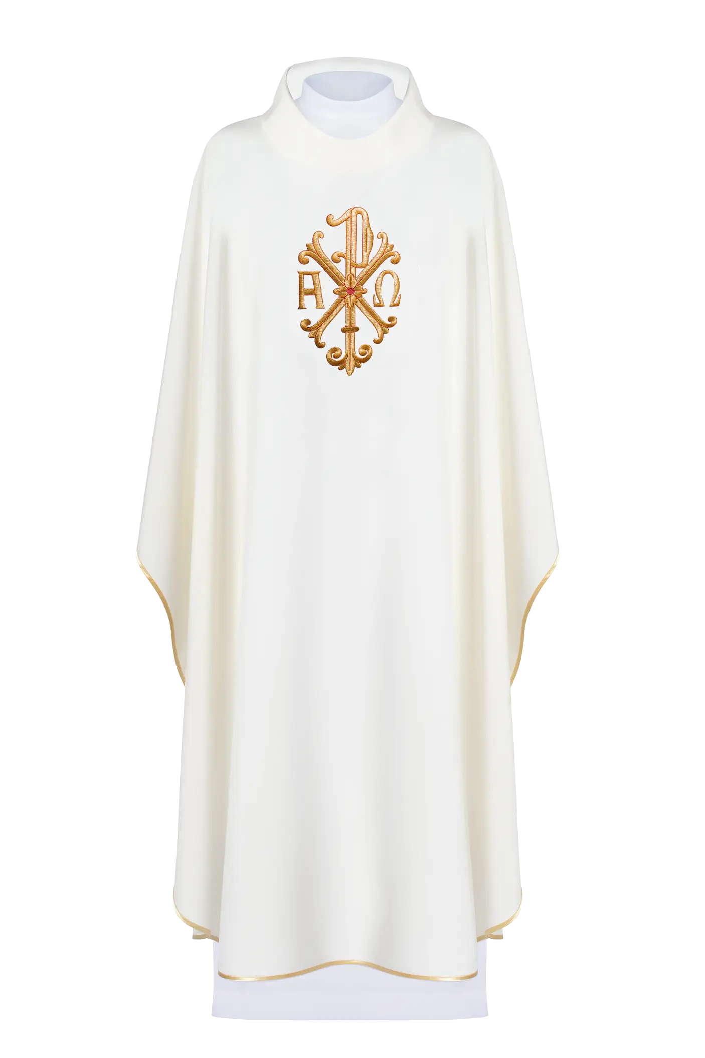 Embroidered cross ecru chasuble