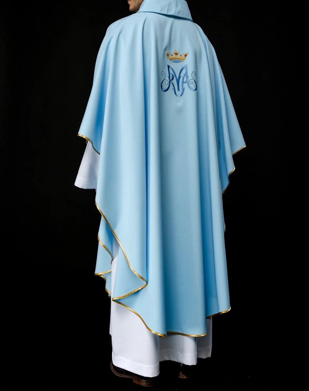 Marian liturgical chasuble in blue