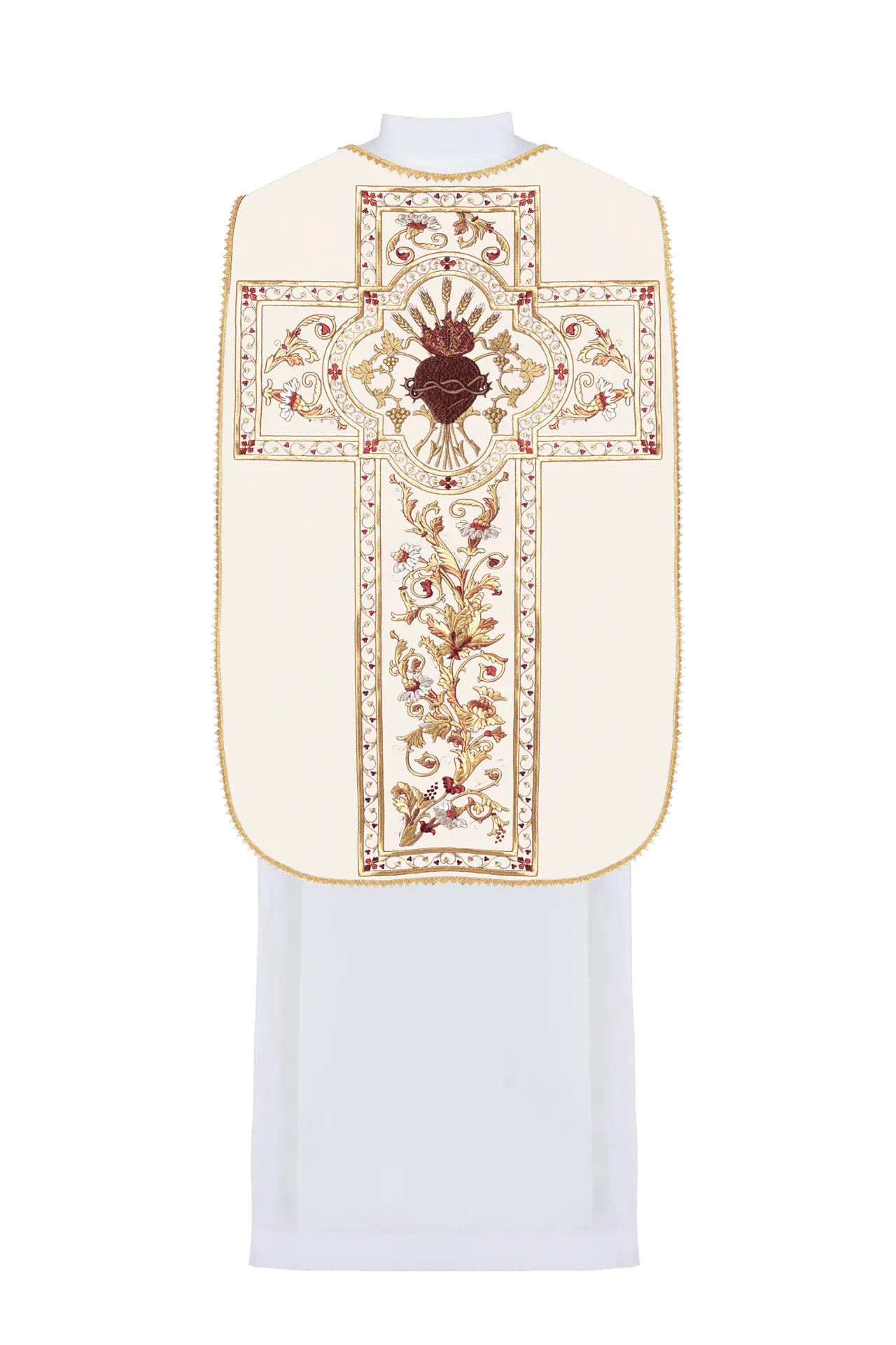 Roman chasuble embroidered with the Heart of Jesus Christ