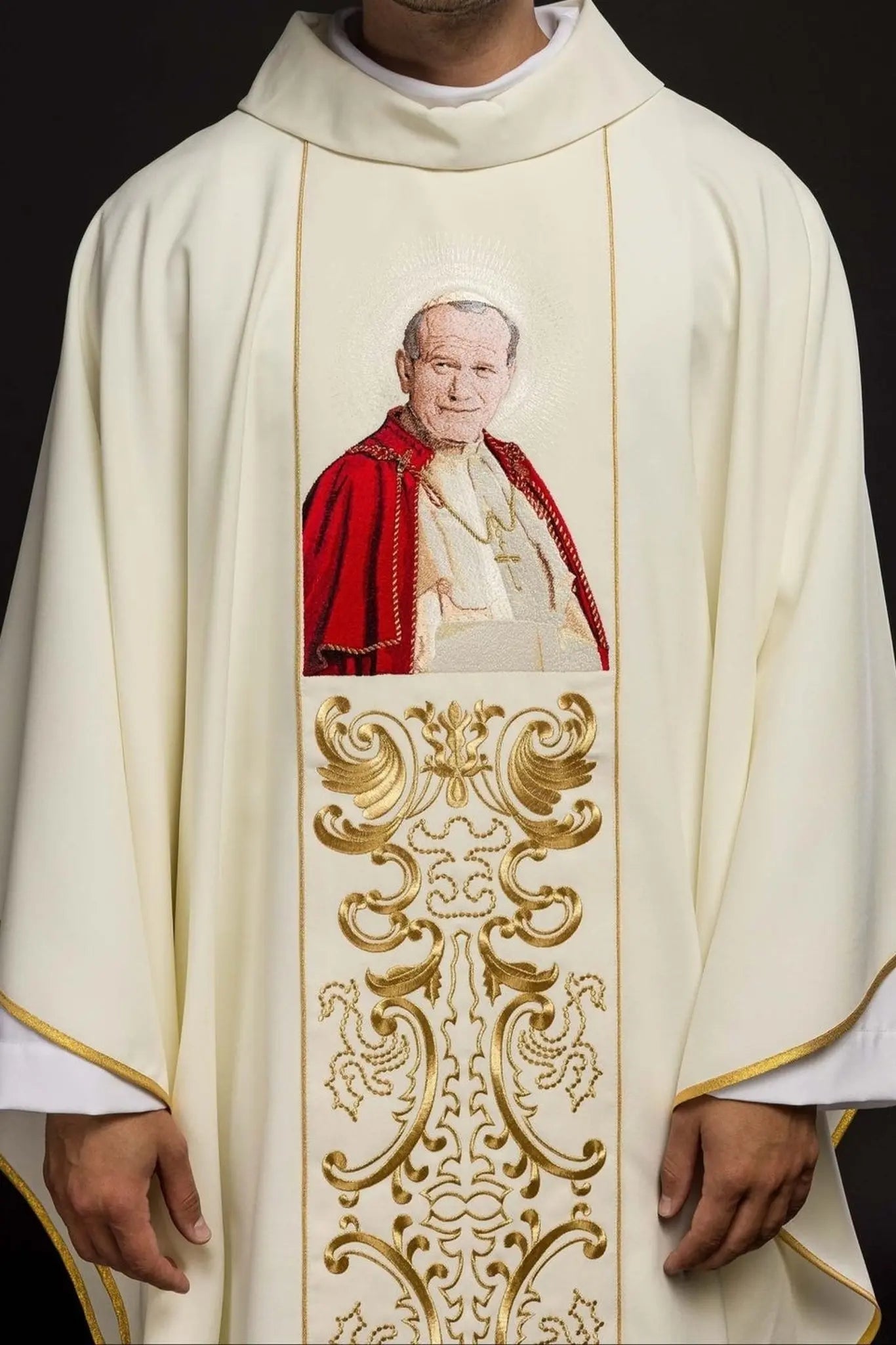 Chasuble with an image of Pope John Paul II