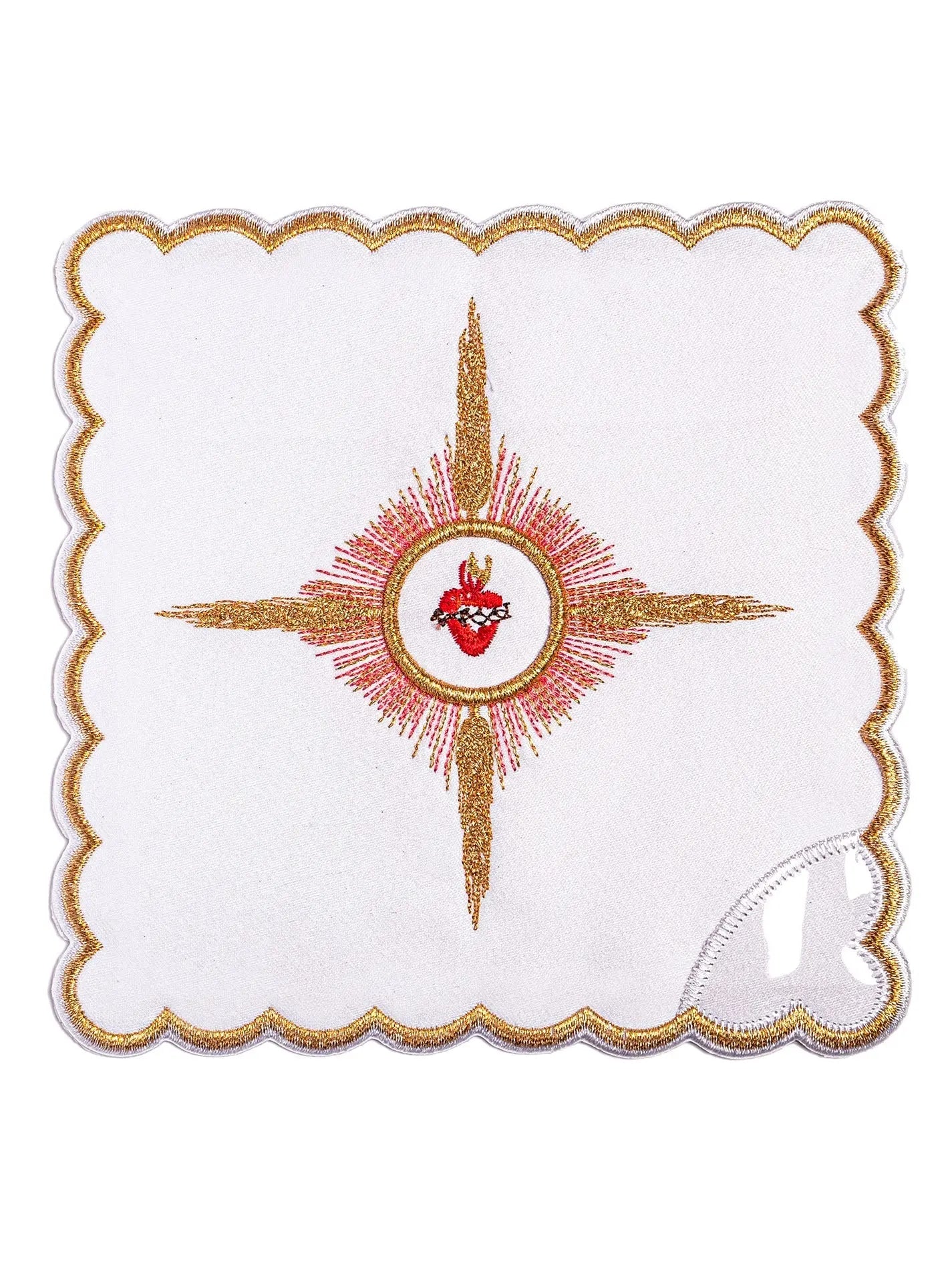 Baguette brodée avec le symbole du Cœur du Seigneur Jésus