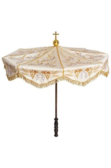 Processional umbrella with gold embroidery