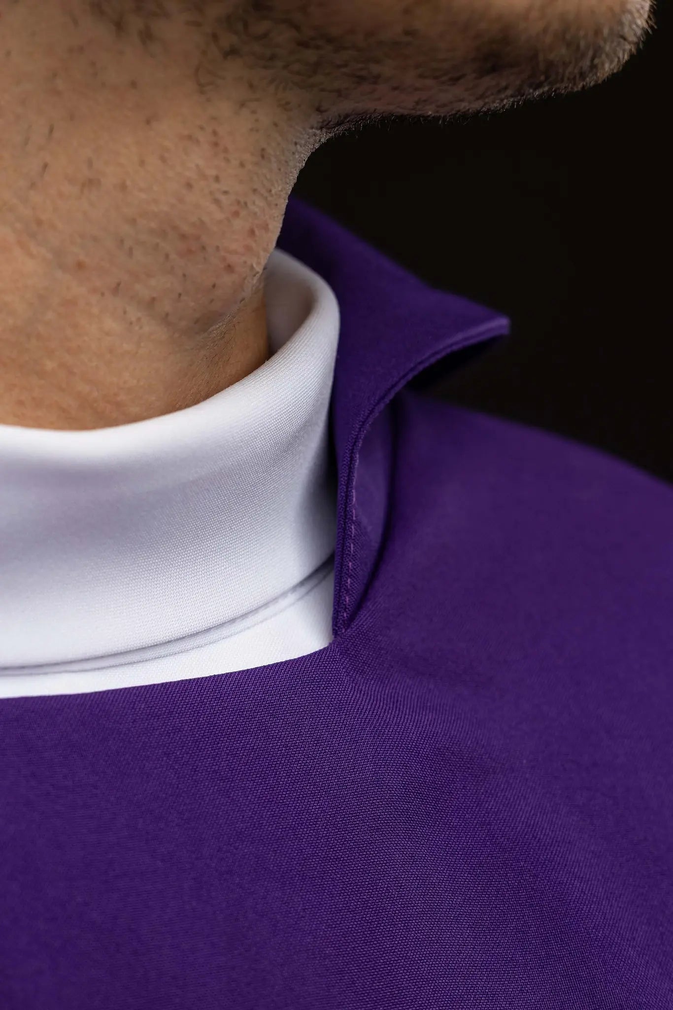 Purple chasuble with IHS embroidery - HAFTINA ATELIER