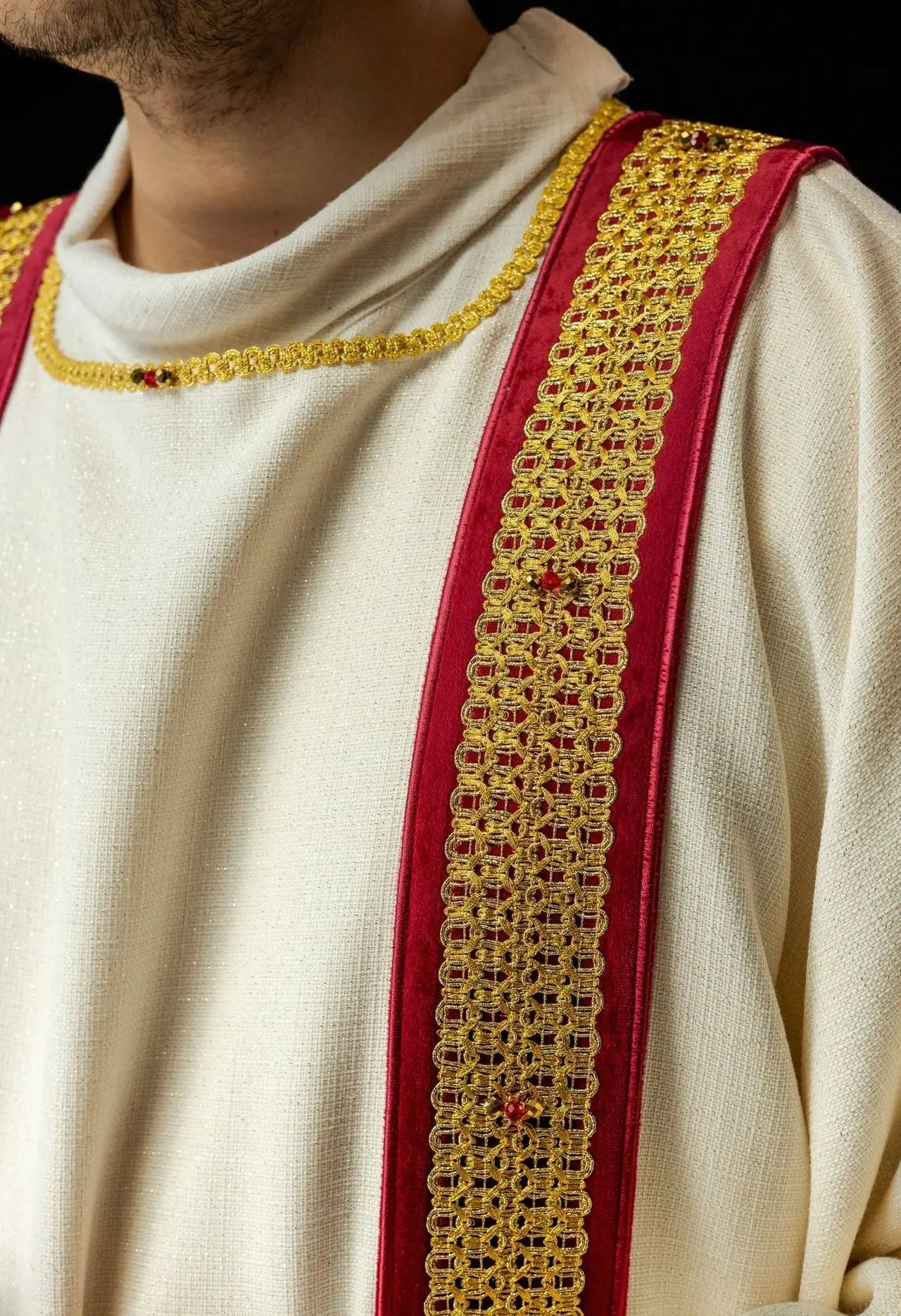 Handmade Dalmatic with Natural Stones – Model 1001