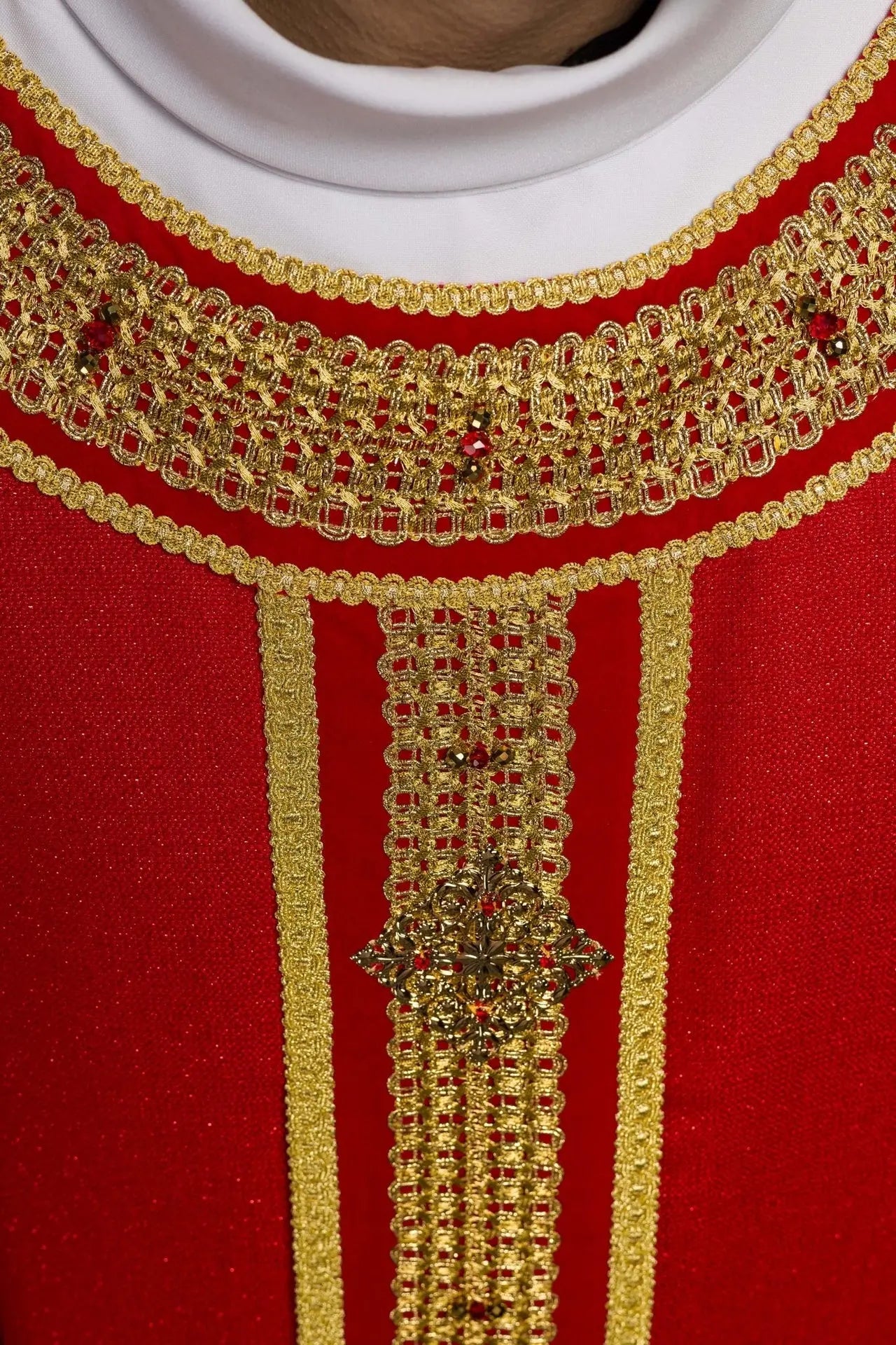 Handmade Chasuble with Natural Stones – Collection Handmade 7001