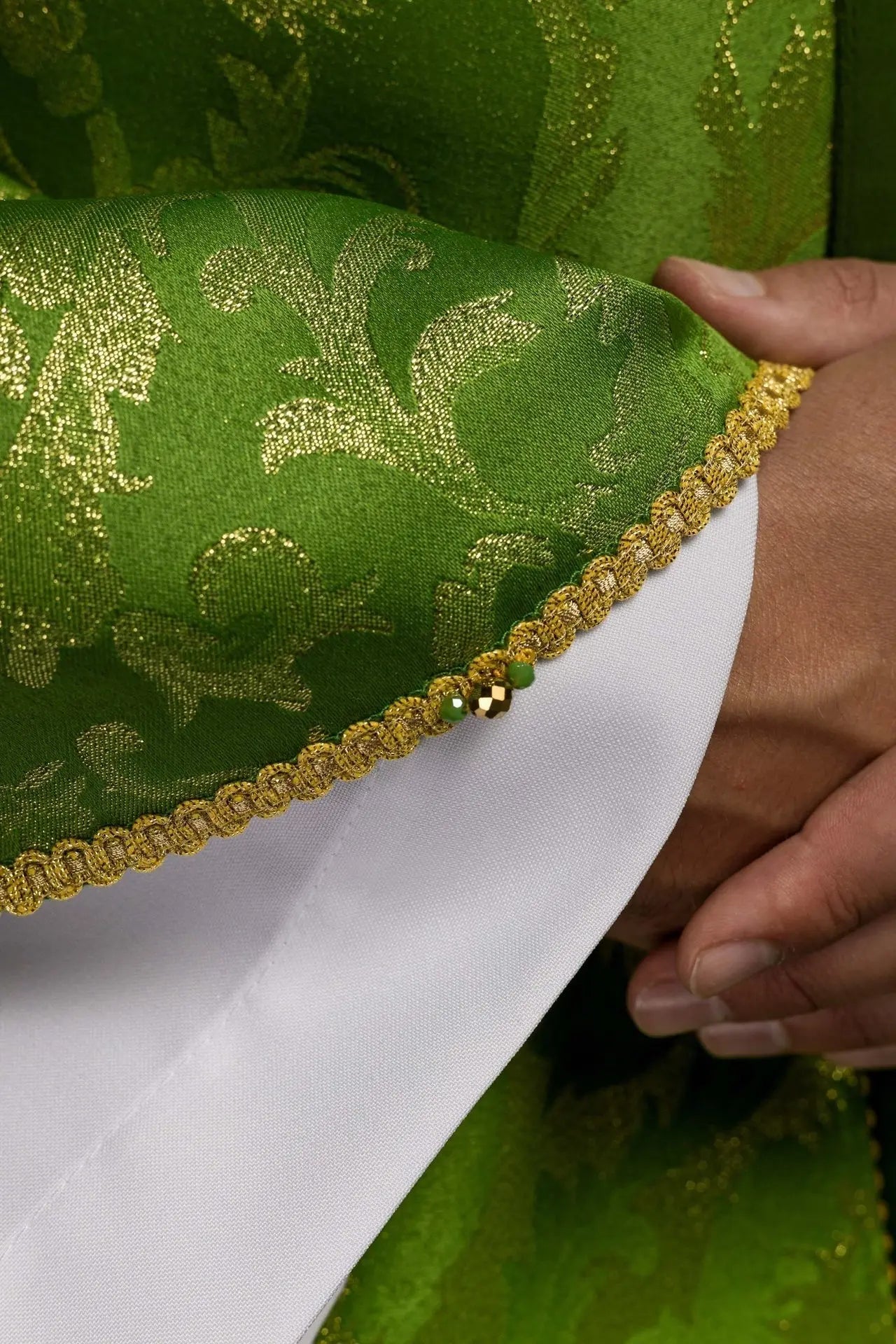 Handmade Chasuble with Natural Stones – Collection Handmade 7003