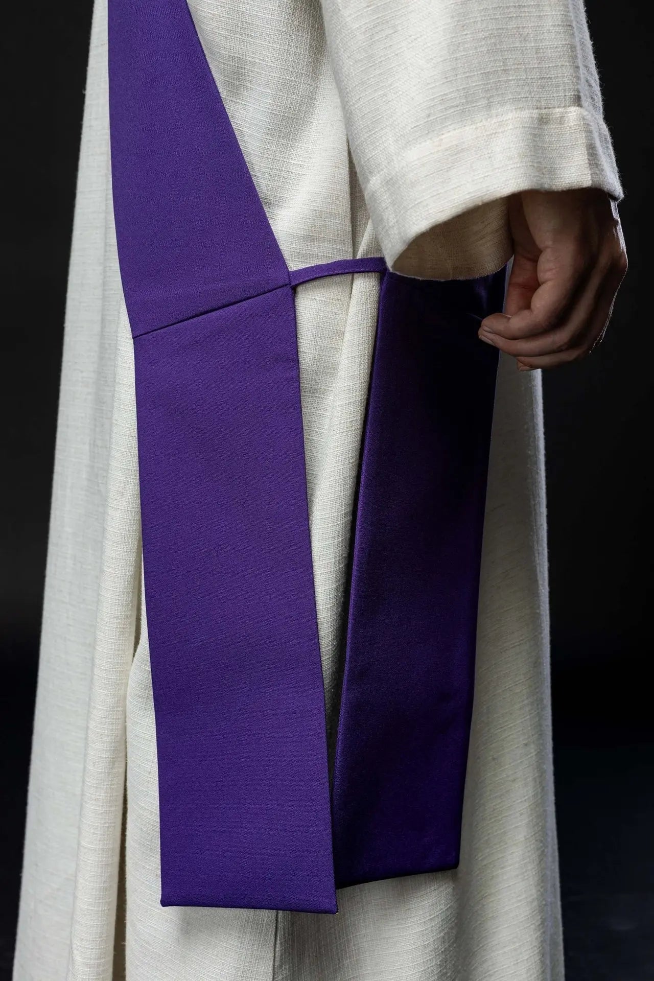 Diaconate stole embroidered IHS with Cross