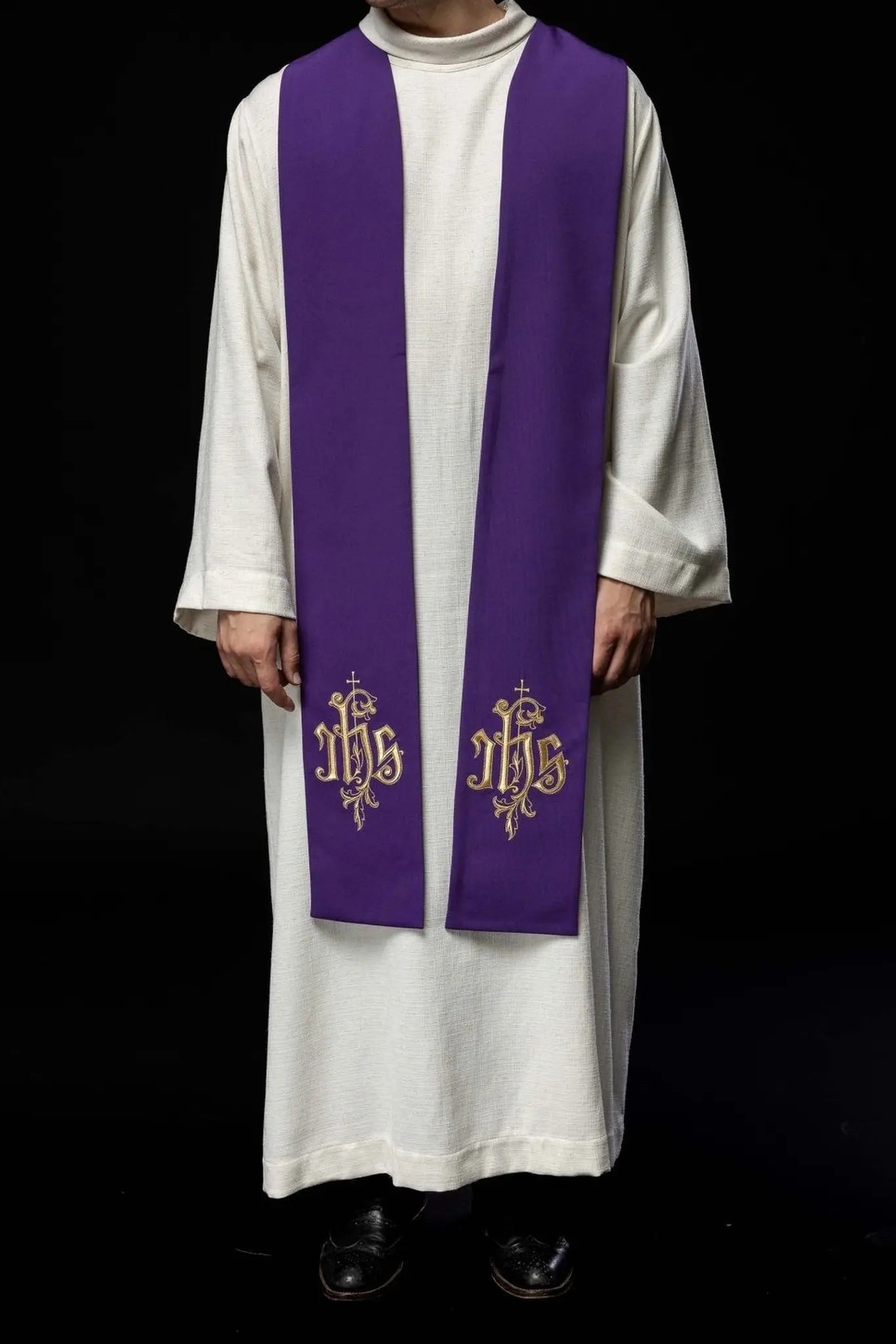 IHS embroidered stole