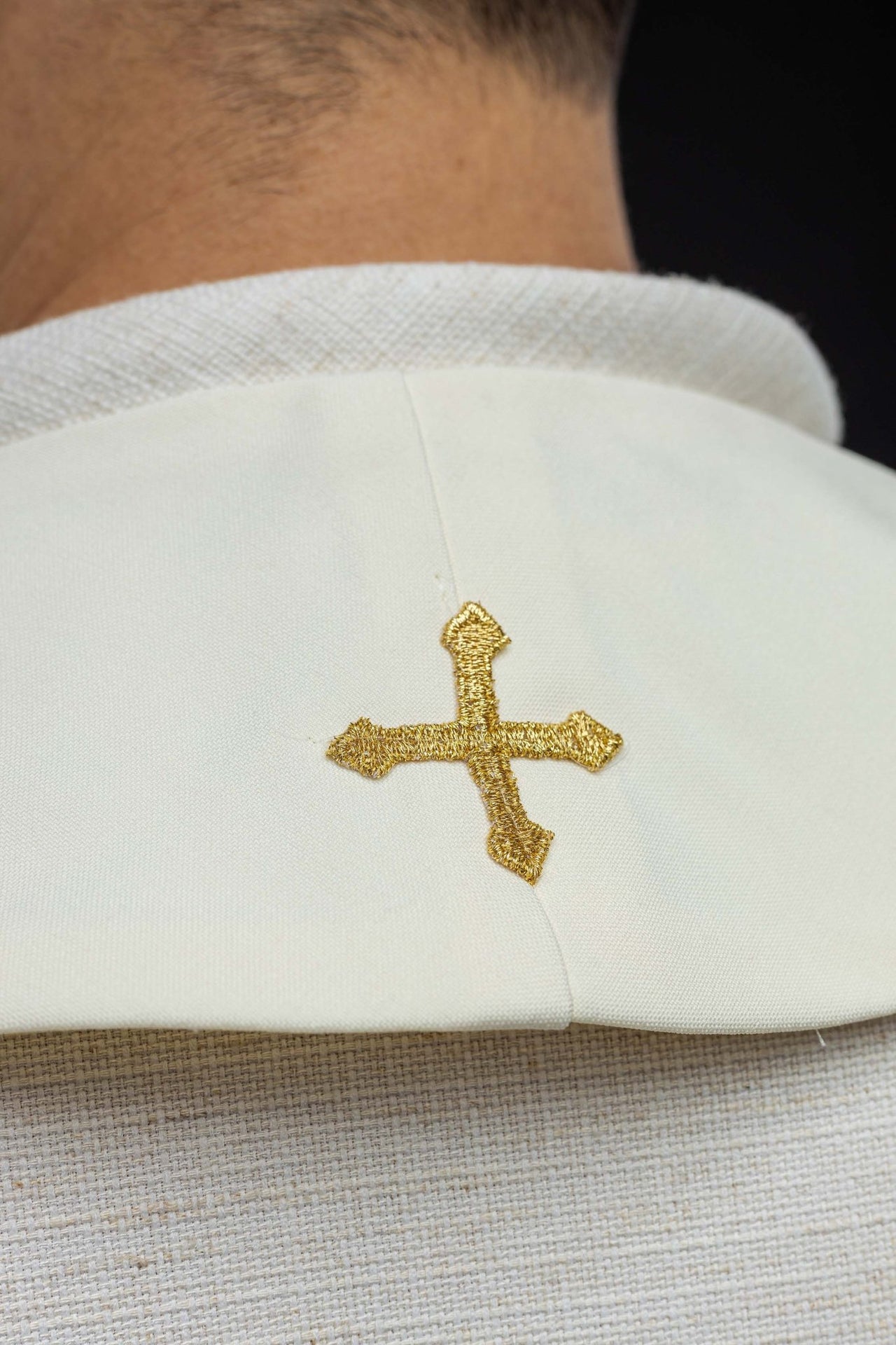 Stuła haftowana Maryjna ecru