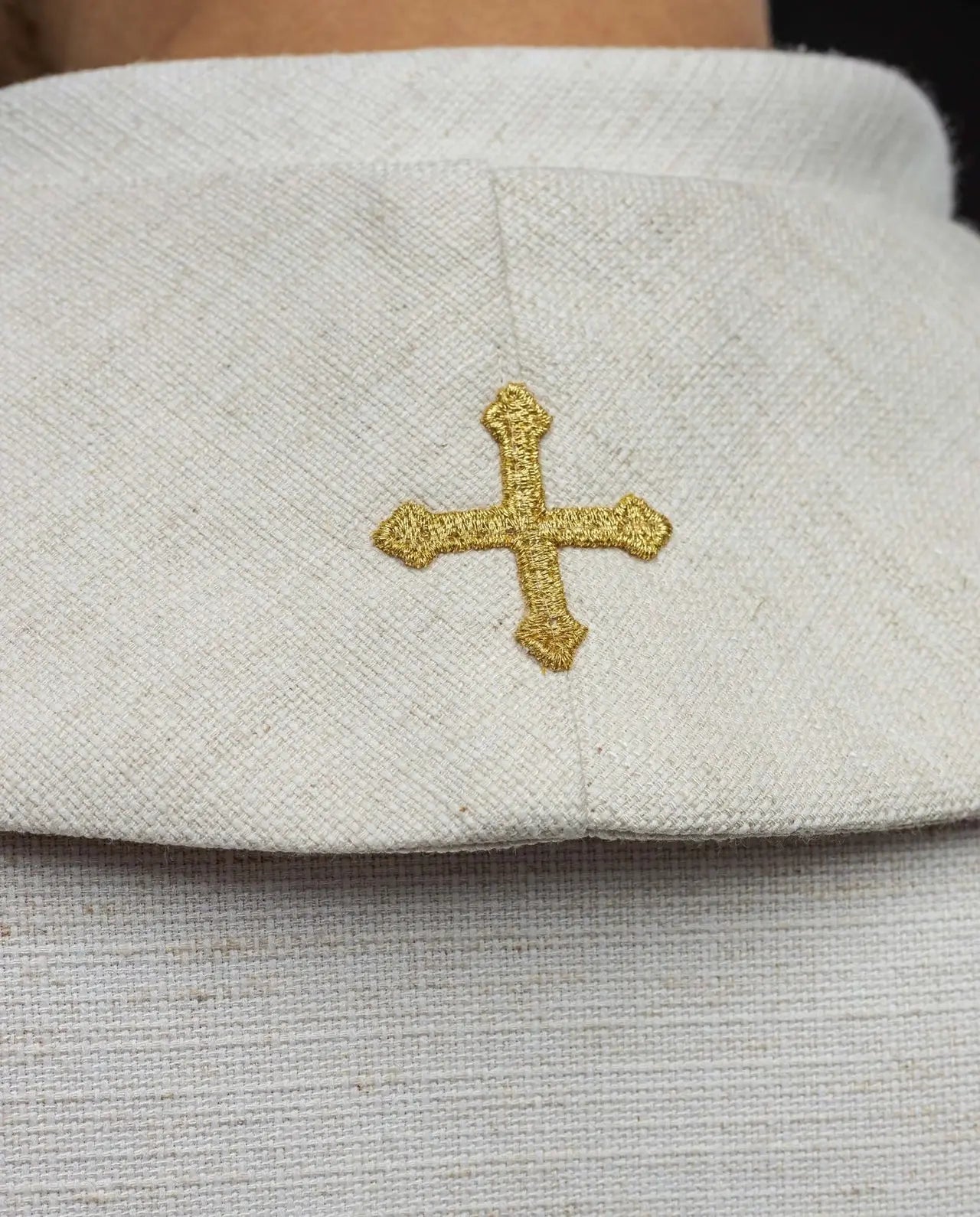 Embroidered Stole Featuring the Image of Jesus the Good Shepherd with a Lamb