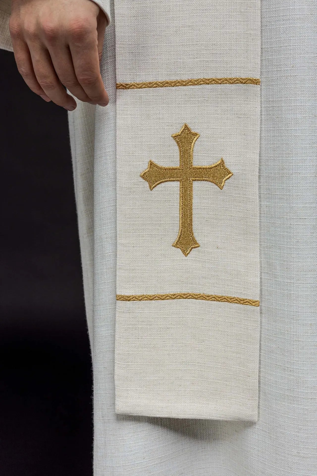 Étole brodée avec l'image de Jésus de la Divine Miséricorde