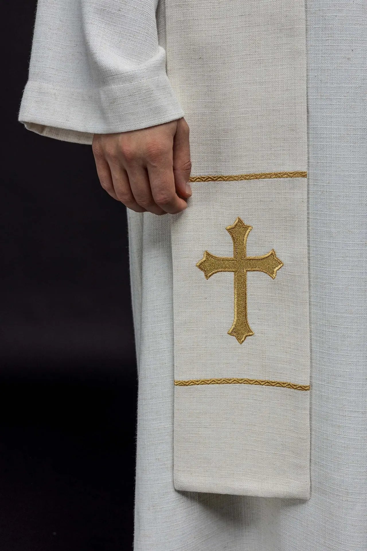 Embroidered Stole with the Image of Padre Pio