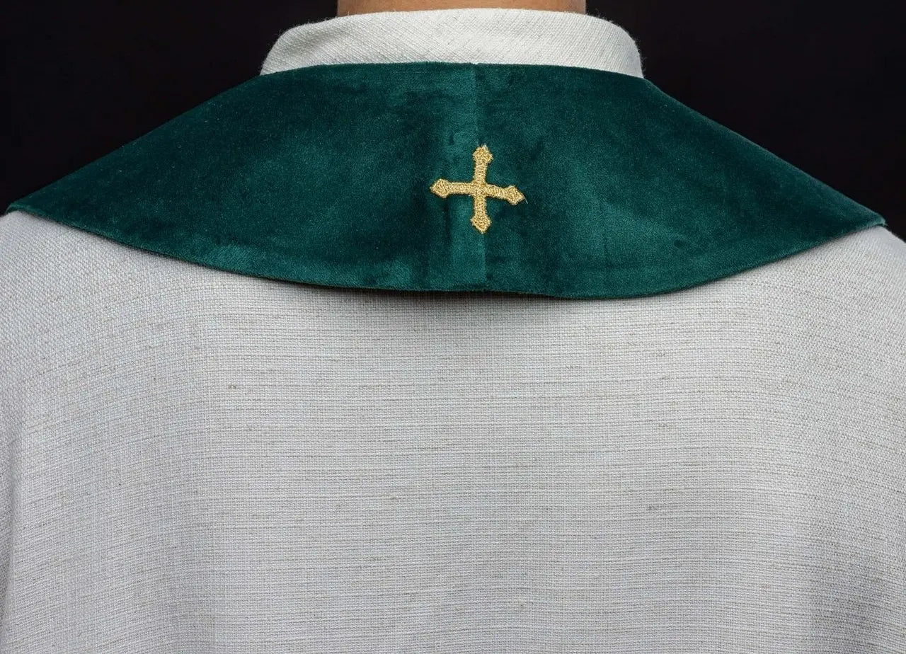 Green Embroidered Stole with IHS