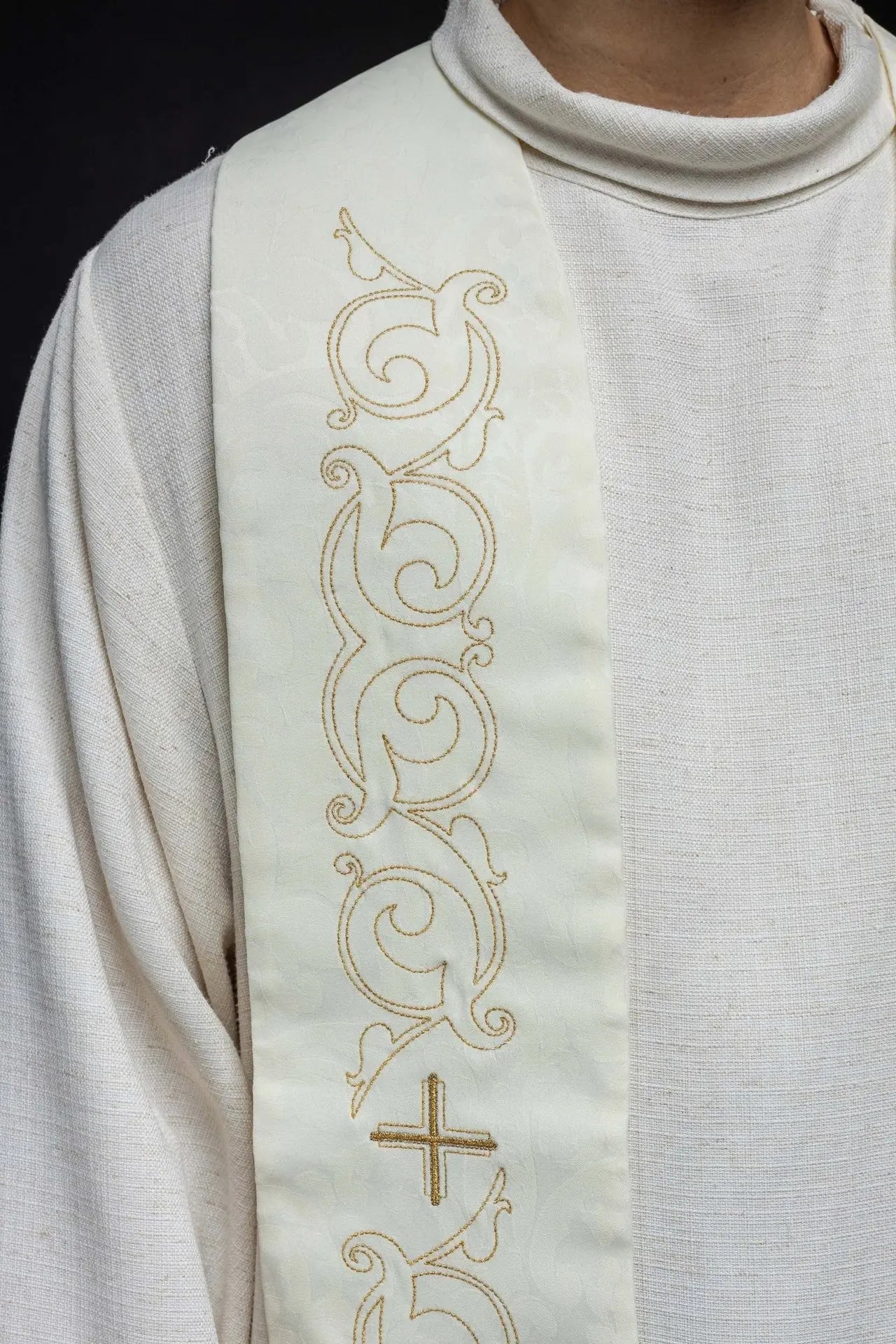 Roman Stole with Cross Embroidery