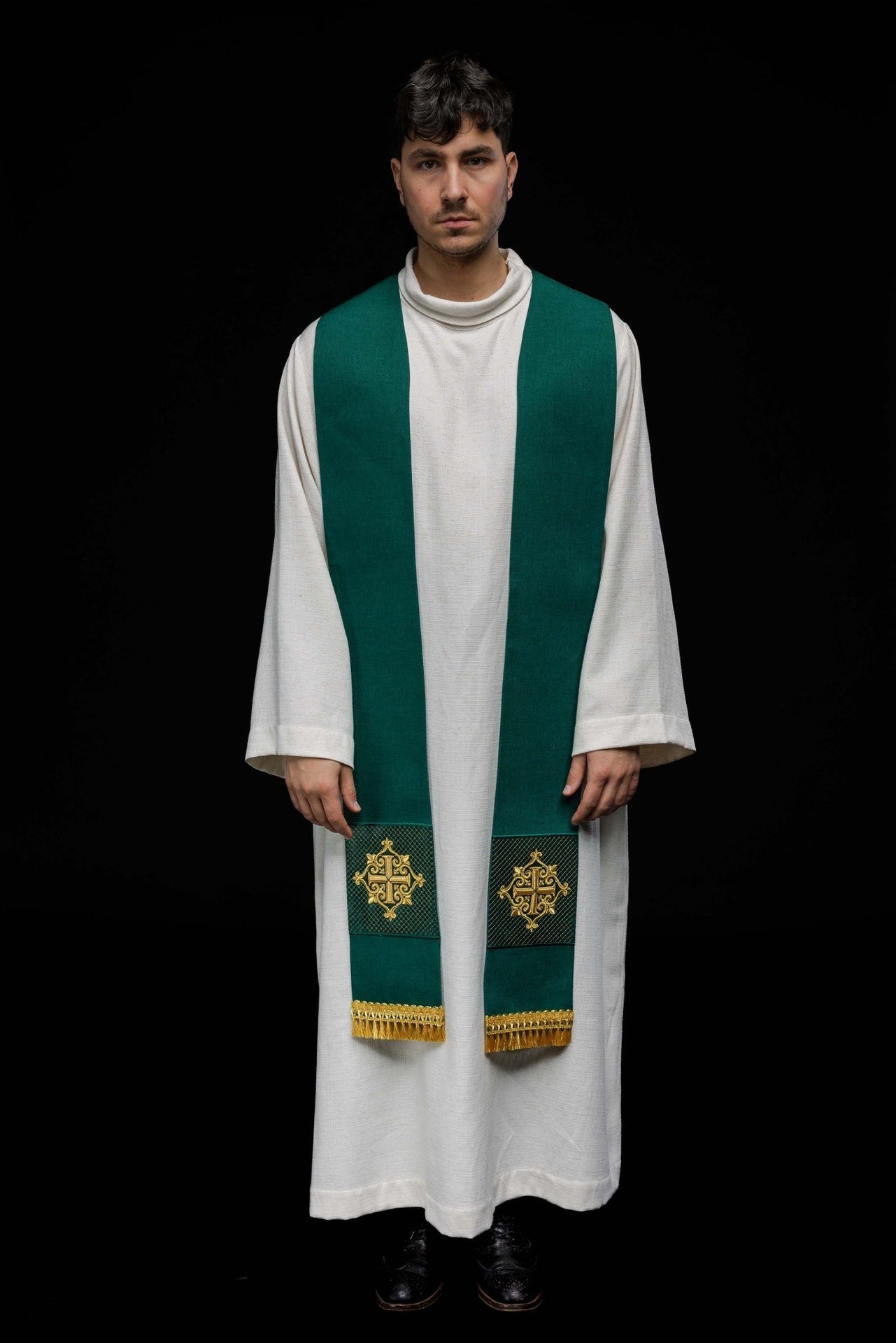 Stuła Zielona Aksamit