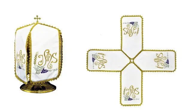 Voile pour calice avec broderie IHS colorée