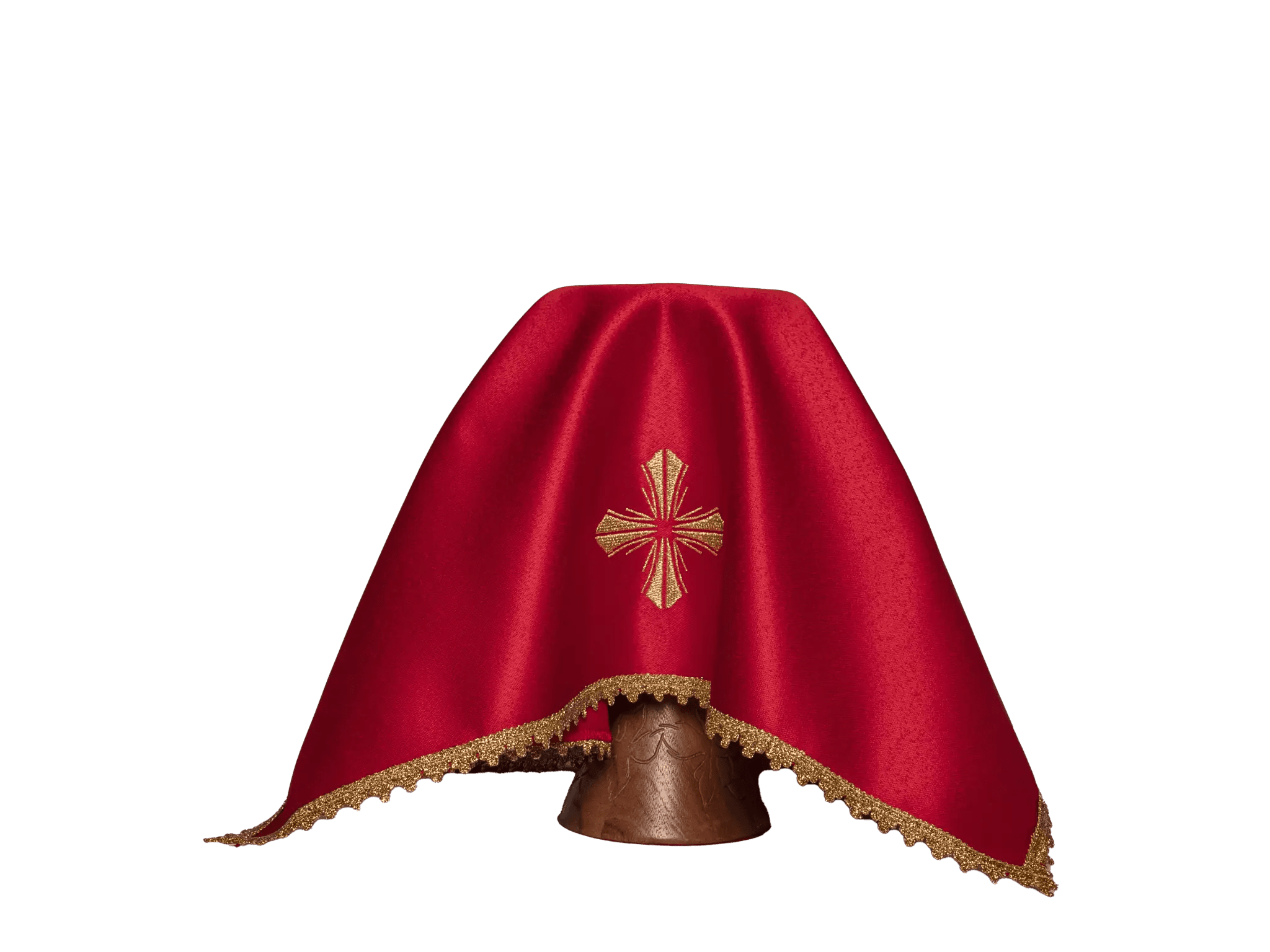 Ensemble de quatre voiles pour calice avec croix brodée
