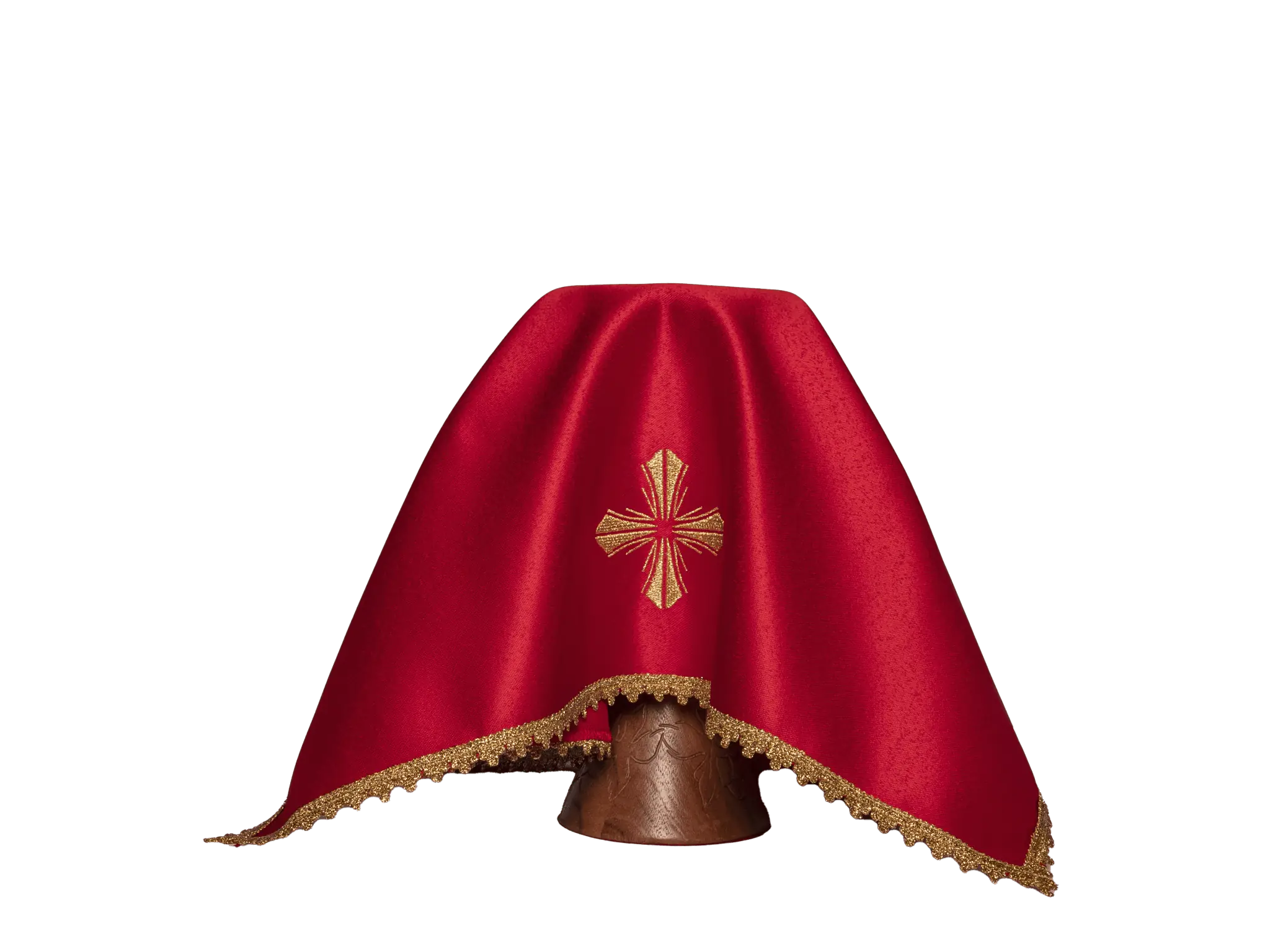 Set of four veils for chalice with embroidered cross