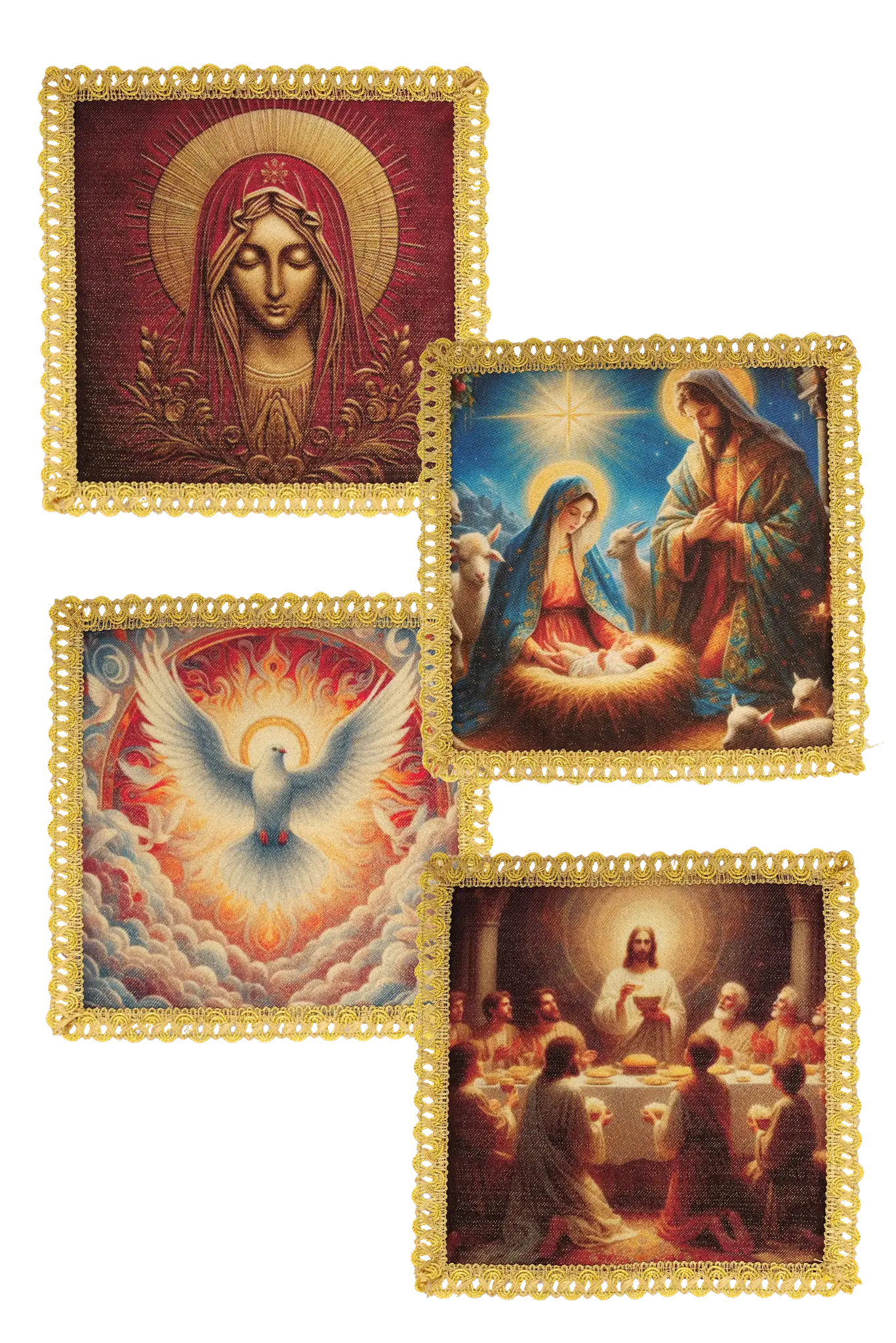Ensemble de quatre piquets pour diverses célébrations liturgiques