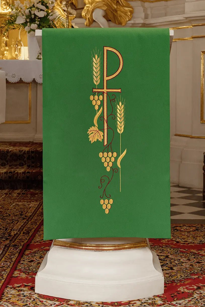 Ornement pour lectorium avec symbole PAX brodé