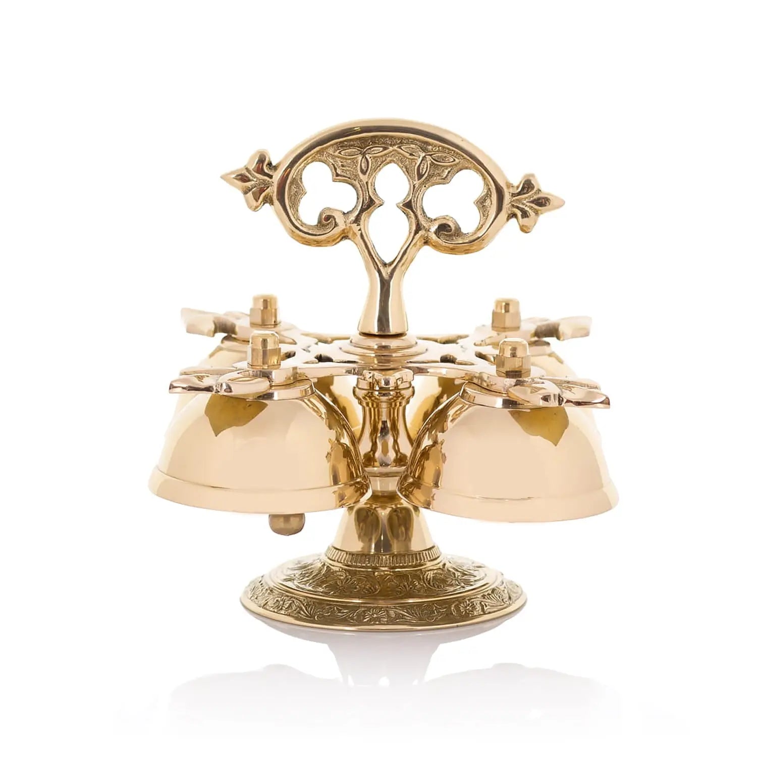 Quatuor de cloches d'autel en laiton